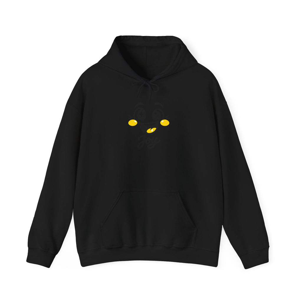 Joy Mood Face Hoodie | bold cartoon, kawaii minimal, thick outline