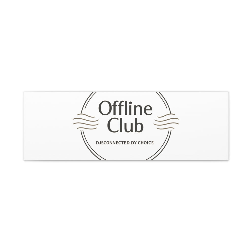 Offline Club Badge Canvas, Digital Detox emblem, log off, no notifications