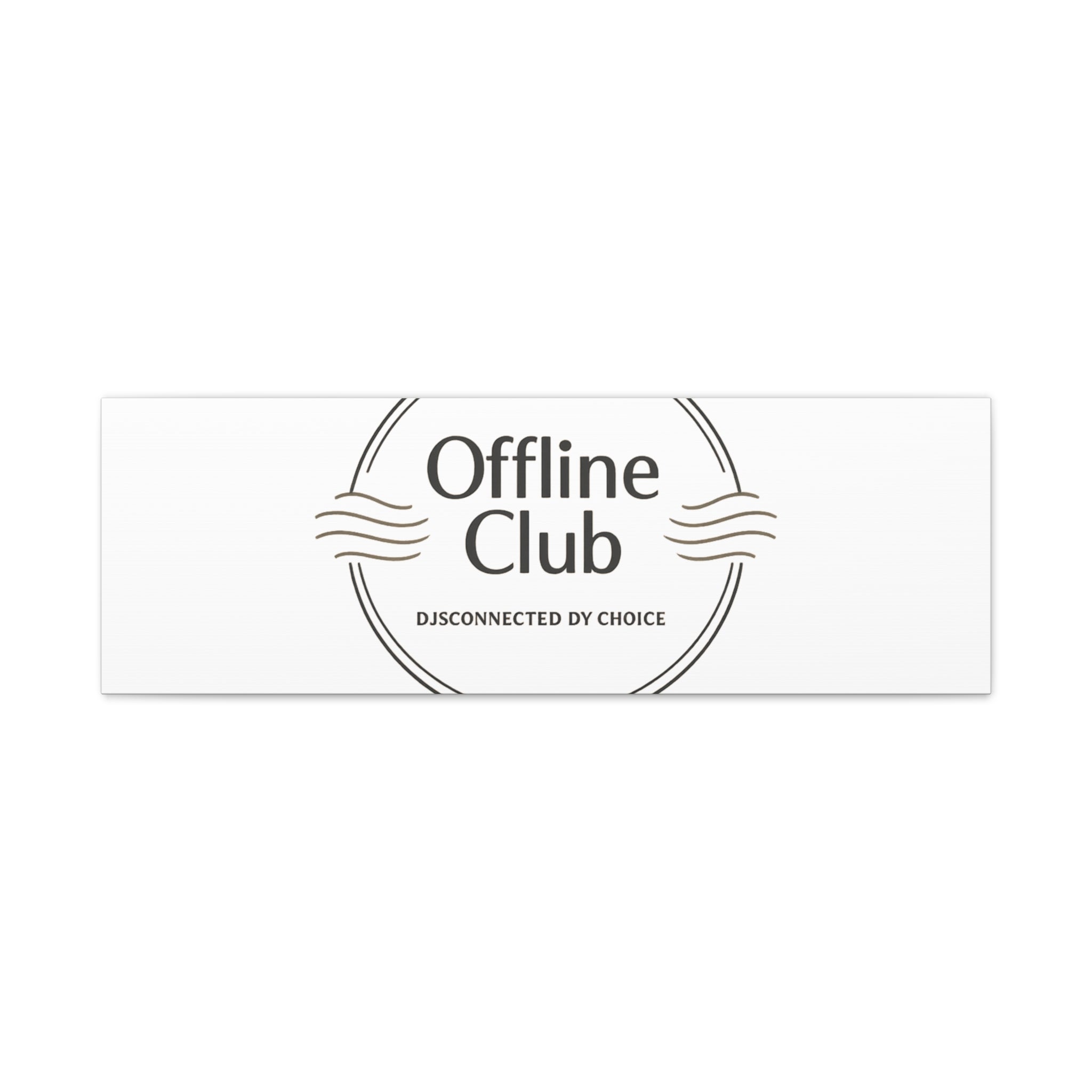 Offline Club Badge Canvas, Digital Detox emblem, log off, no notifications