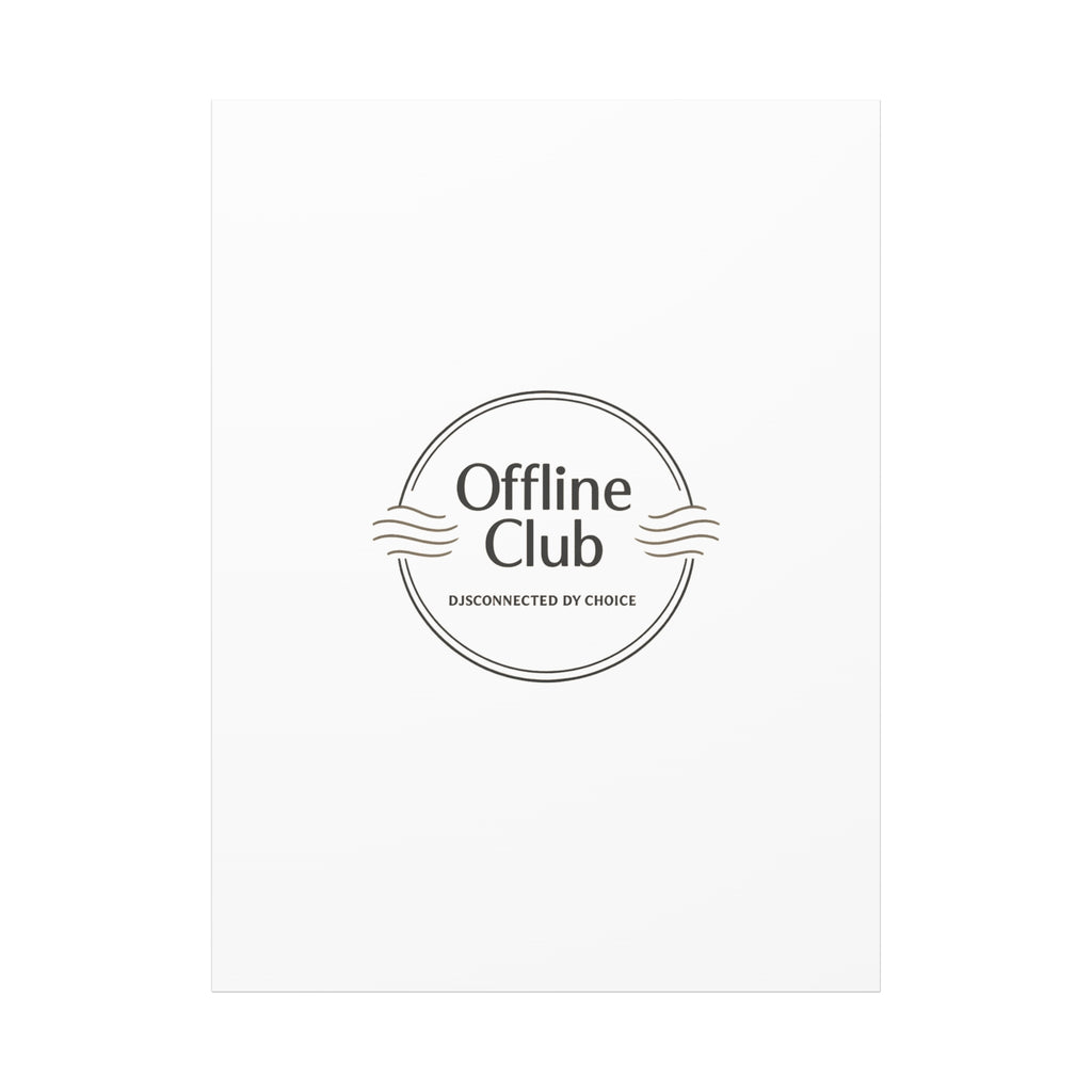 Offline Club Badge Canvas, Digital Detox emblem, log off, no notifications