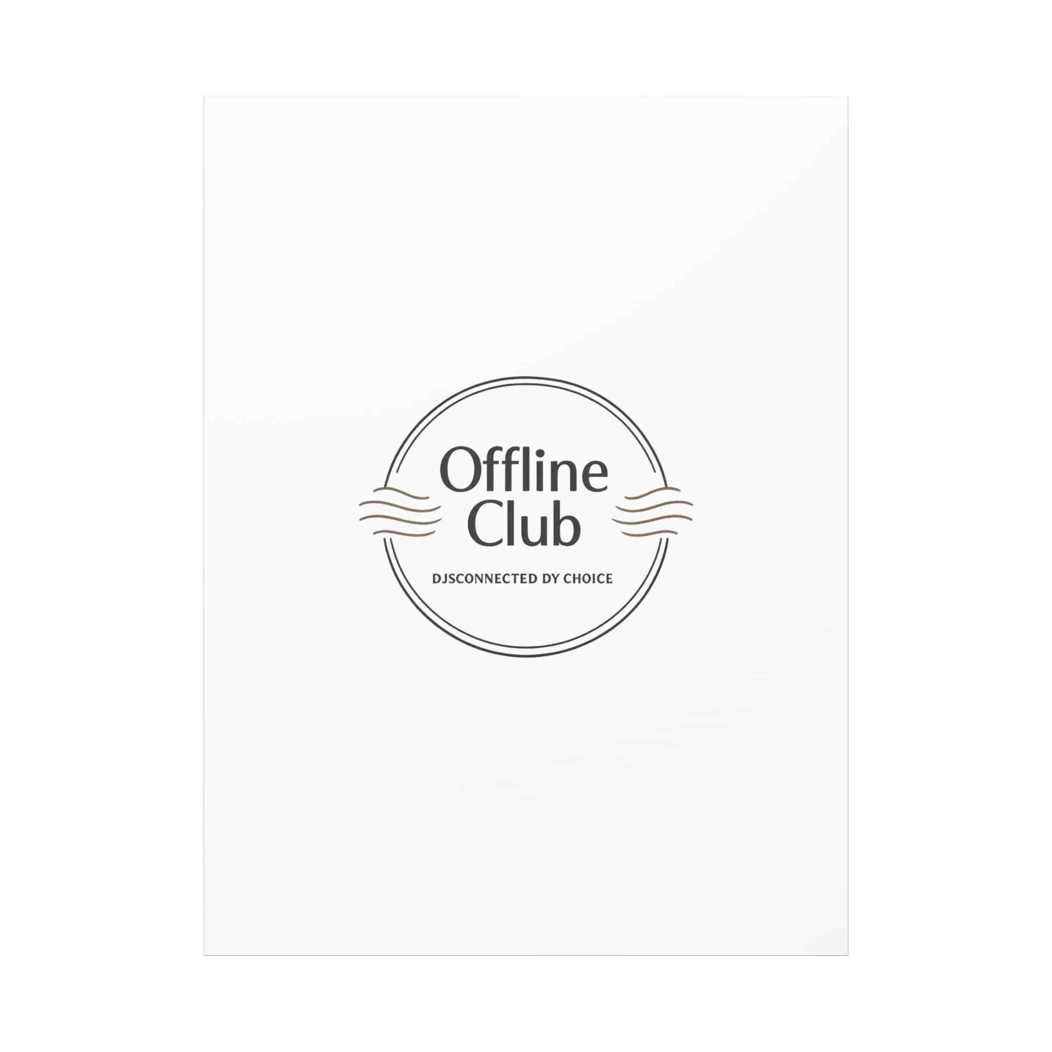 Offline Club Badge Canvas, Digital Detox emblem, log off, no notifications