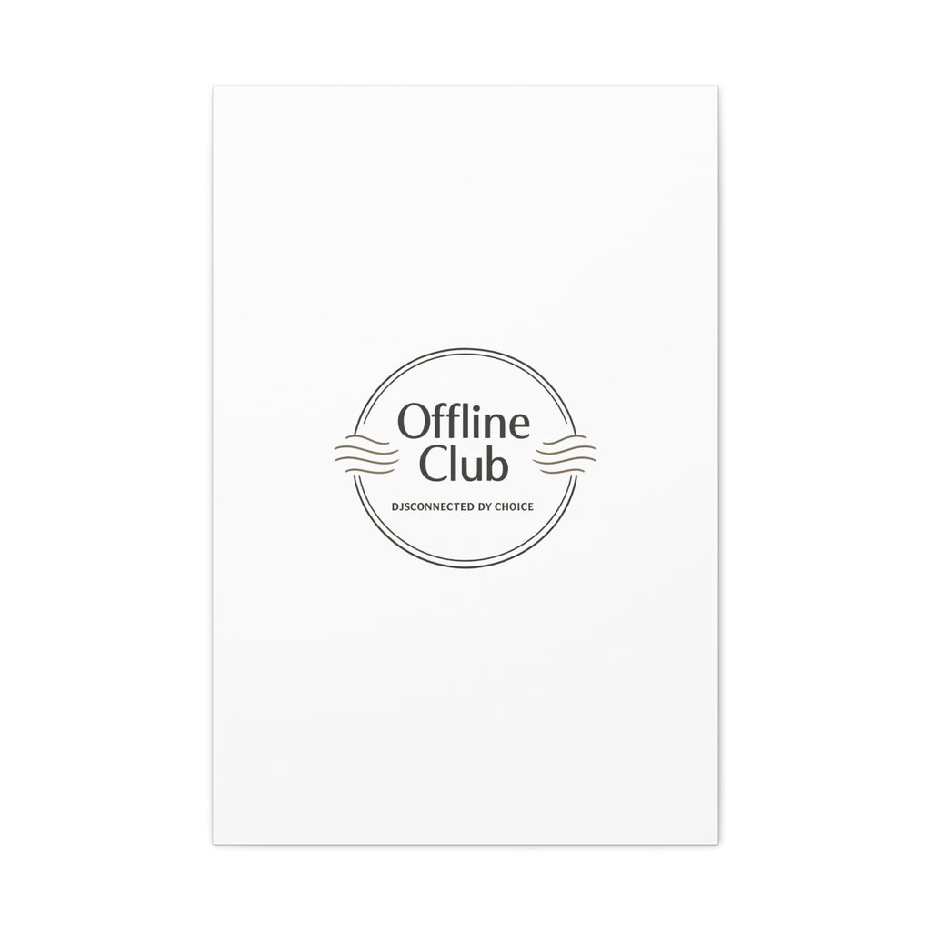 Offline Club Badge Canvas, Digital Detox emblem, log off, no notifications