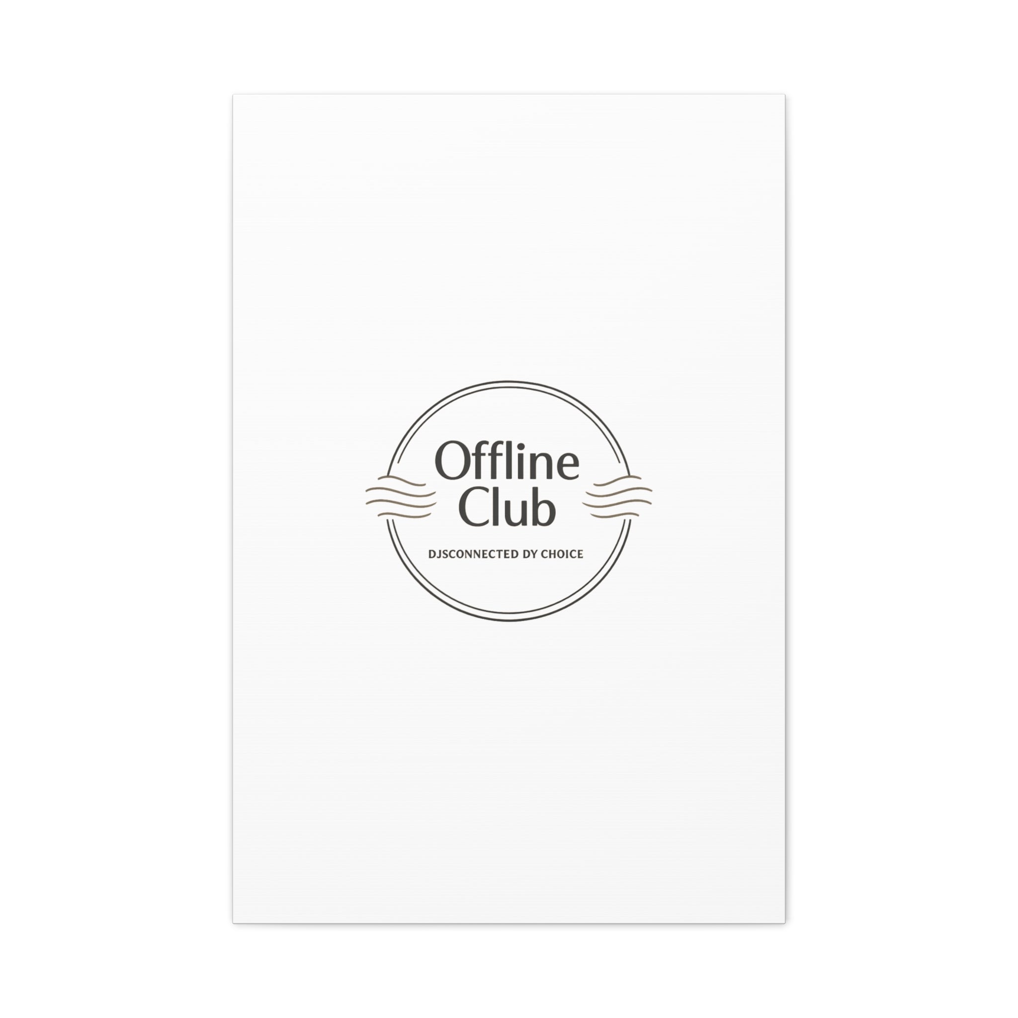 Offline Club Badge Canvas, Digital Detox emblem, log off, no notifications
