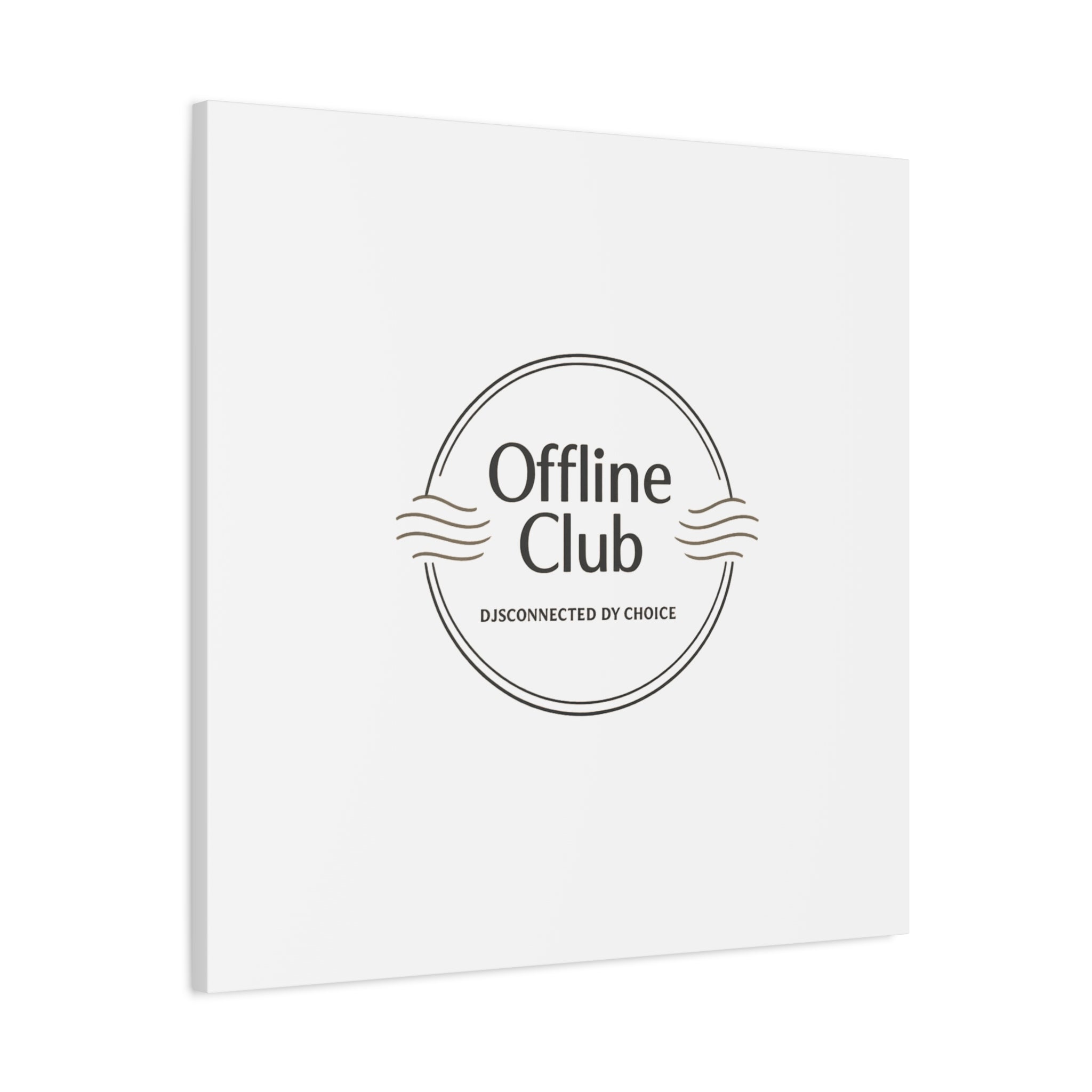 Offline Club Badge Canvas, Digital Detox emblem, log off, no notifications
