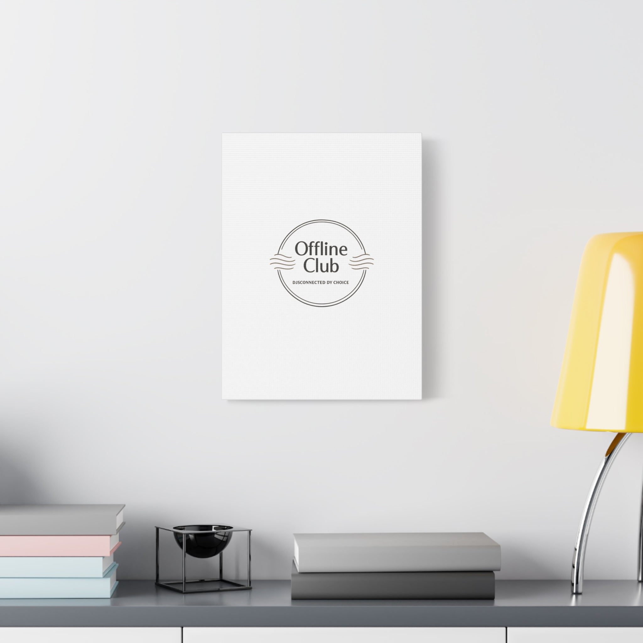 Offline Club Badge Canvas, Digital Detox emblem, log off, no notifications