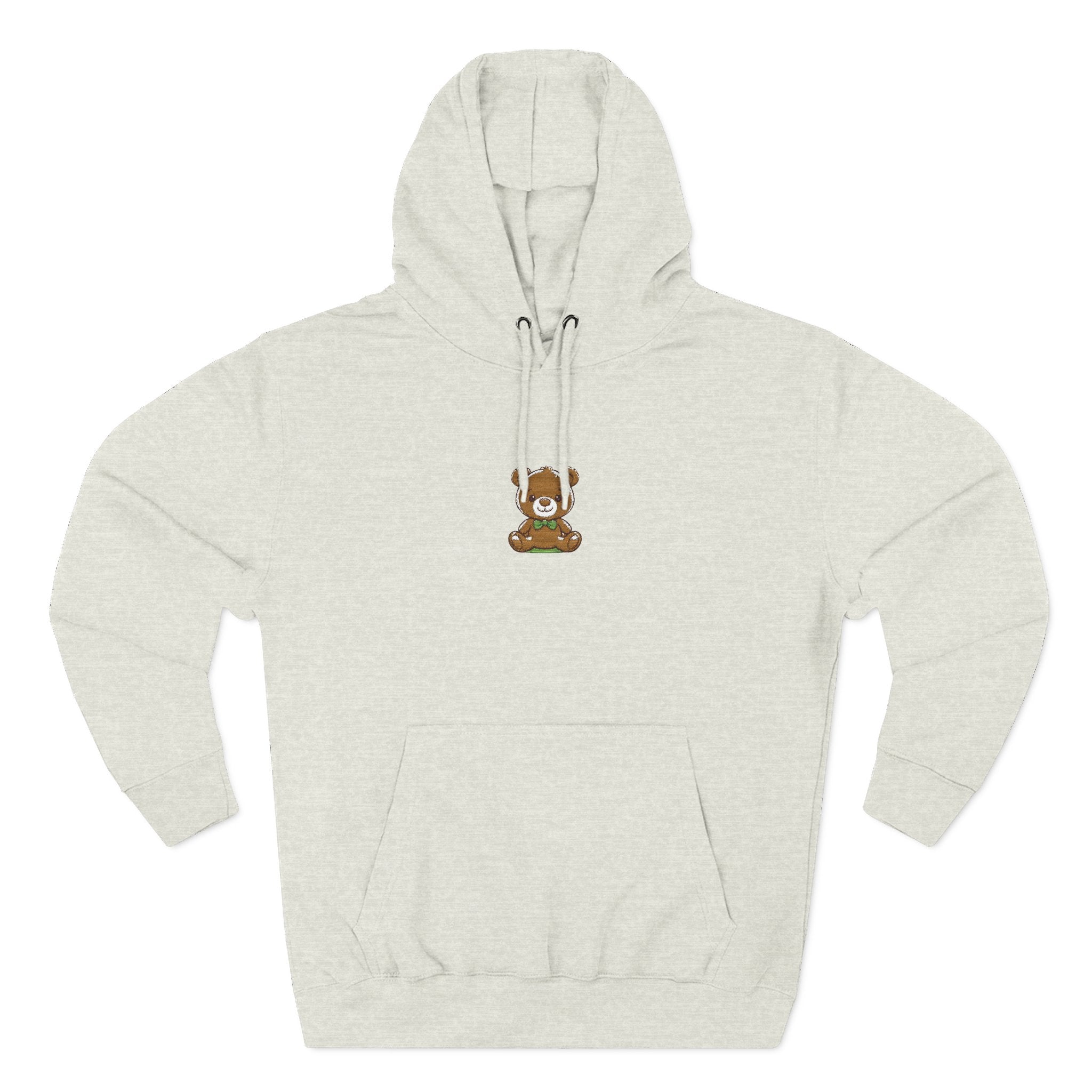 Happy Teddy Embroidered Hoodie