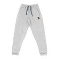 Happy Teddy Embroidered Charcoal Joggers — Cozy Casual Sweatpants with Small Gold Crest