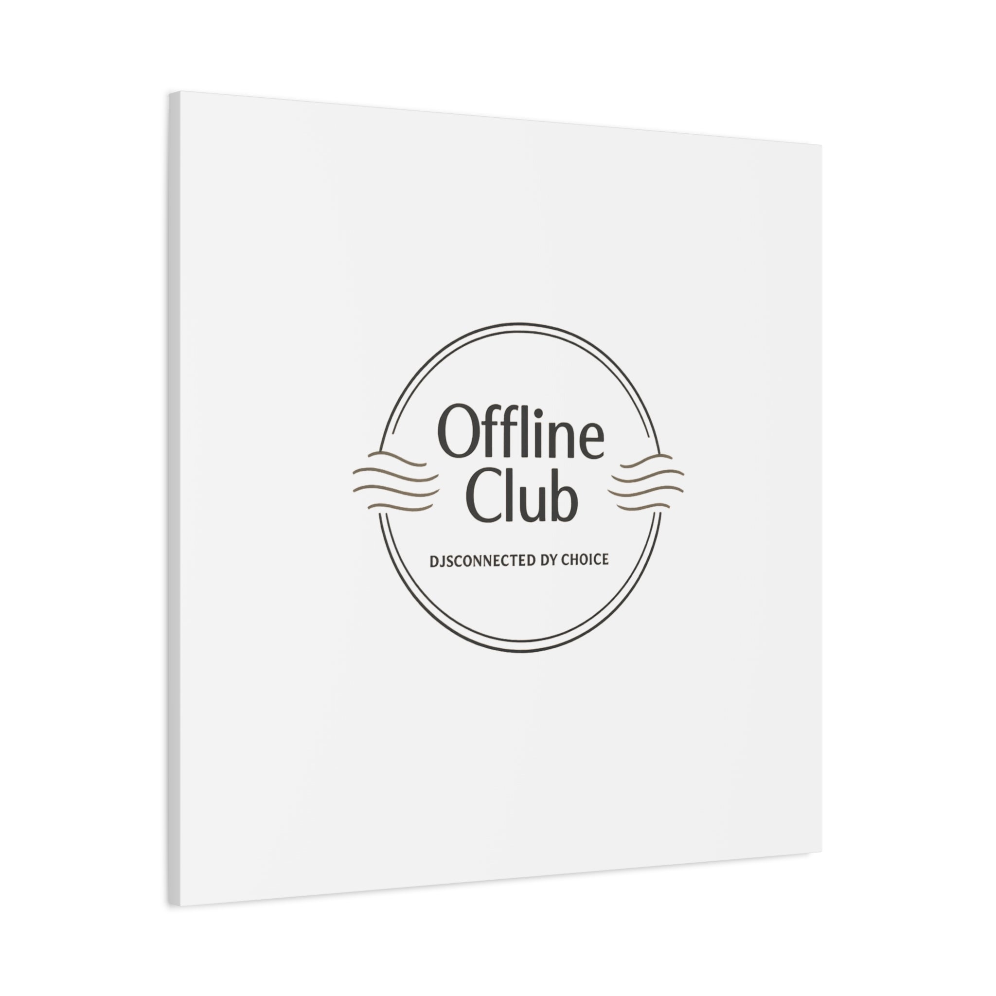 Offline Club Badge Canvas, Digital Detox emblem, log off, no notifications