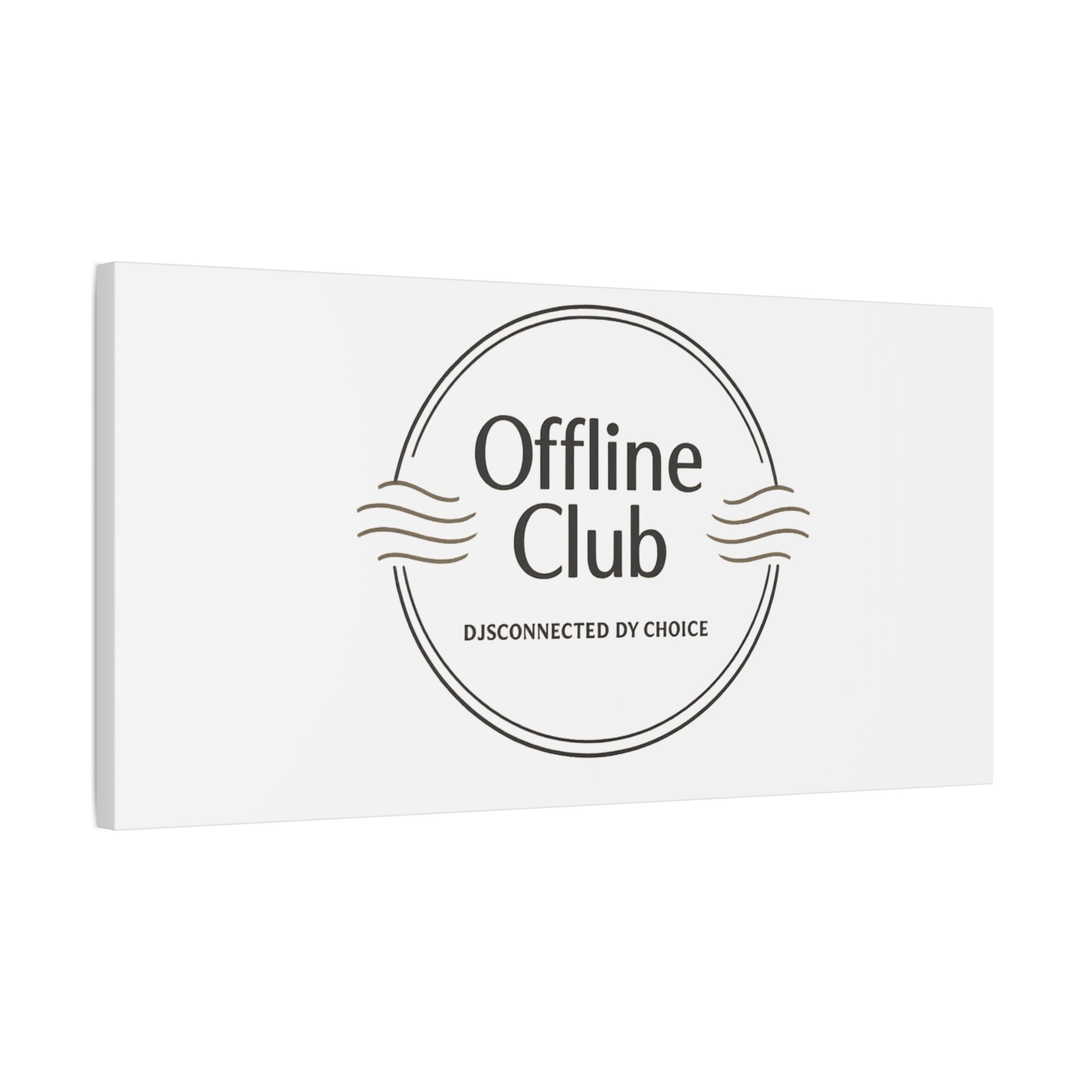 Offline Club Badge Canvas, Digital Detox emblem, log off, no notifications