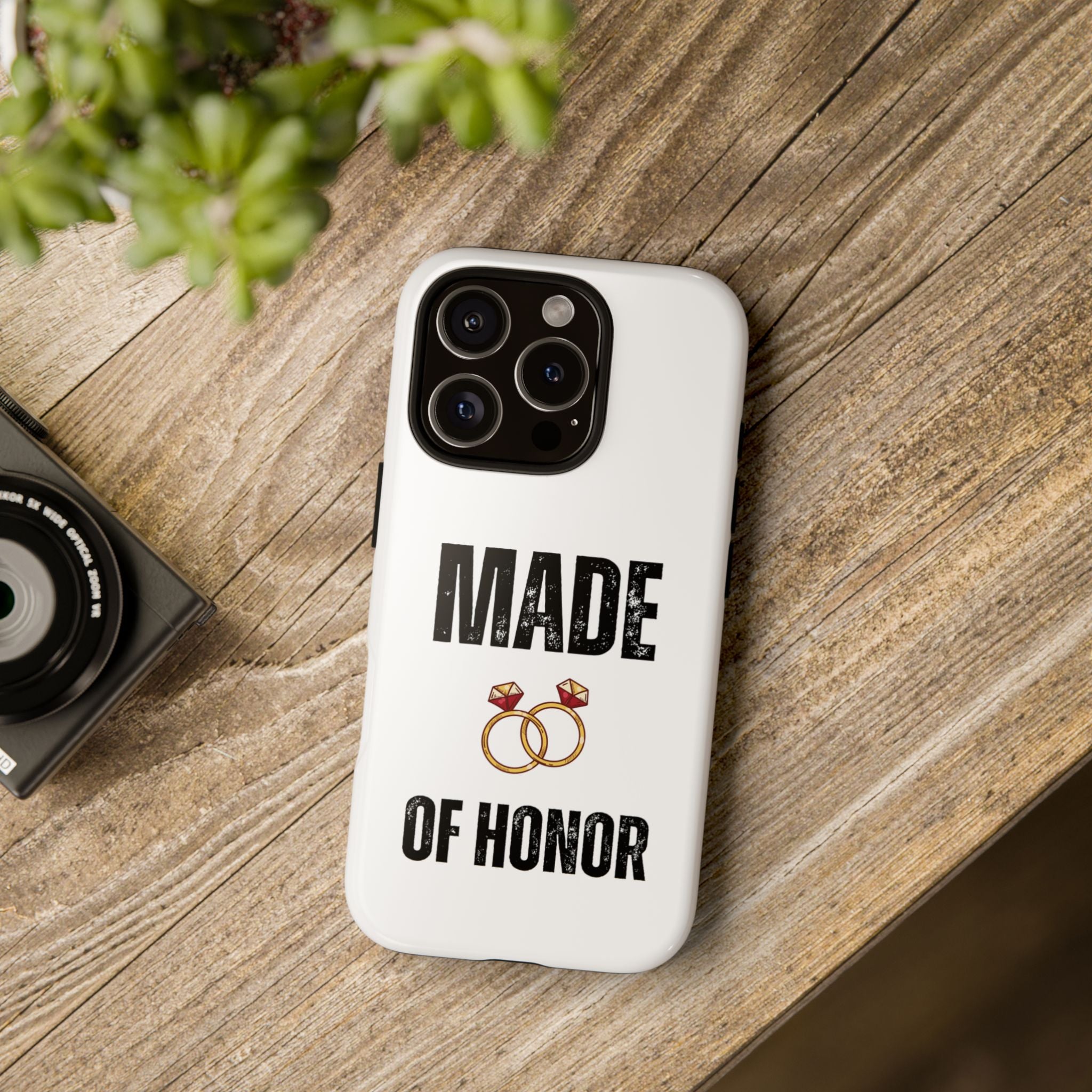 Phone Case — “Made of Honor” Bridal Wedding Ring Design