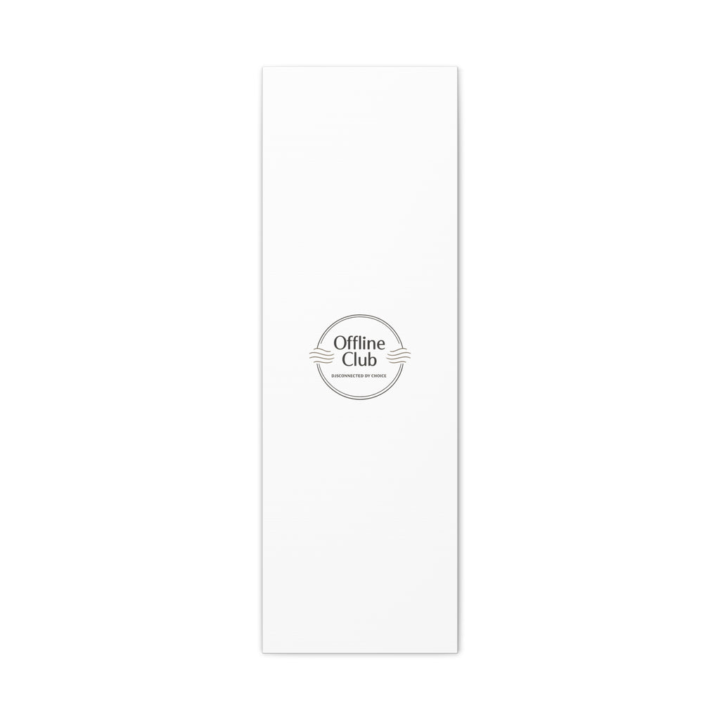 Offline Club Badge Canvas, Digital Detox emblem, log off, no notifications