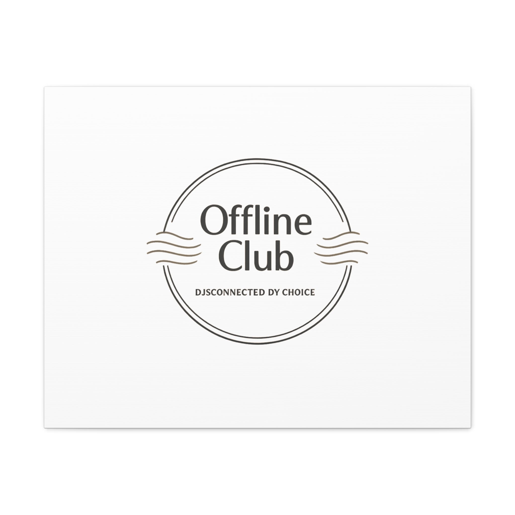 Offline Club Badge Canvas, Digital Detox emblem, log off, no notifications