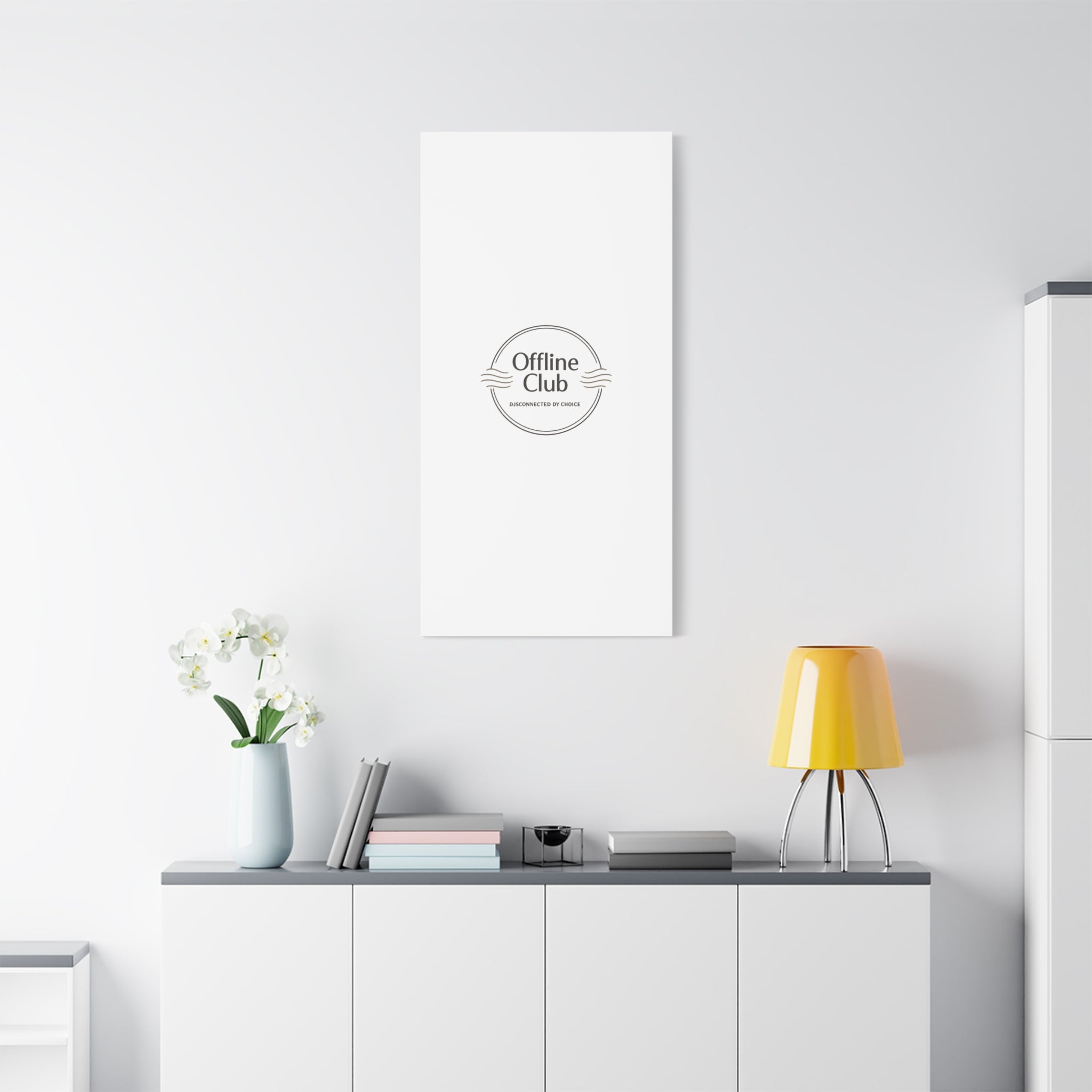 Offline Club Badge Canvas, Digital Detox emblem, log off, no notifications