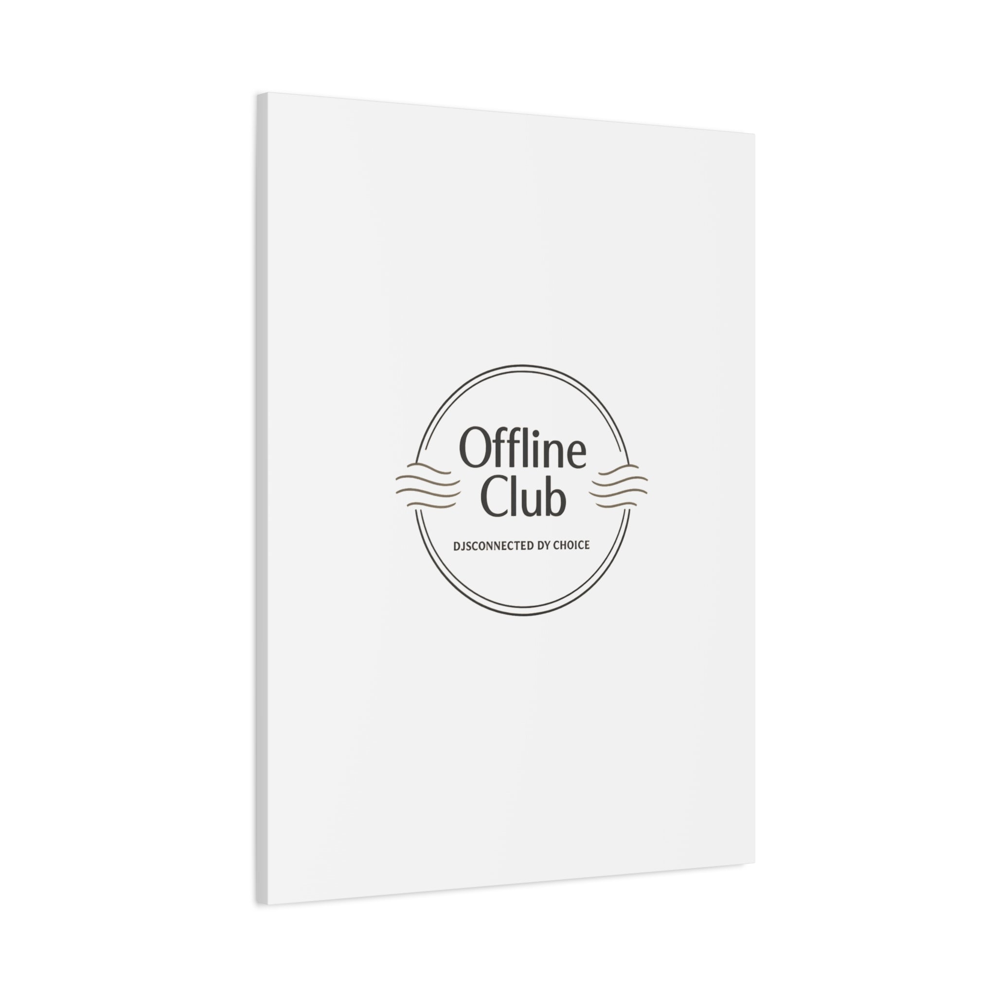 Offline Club Badge Canvas, Digital Detox emblem, log off, no notifications