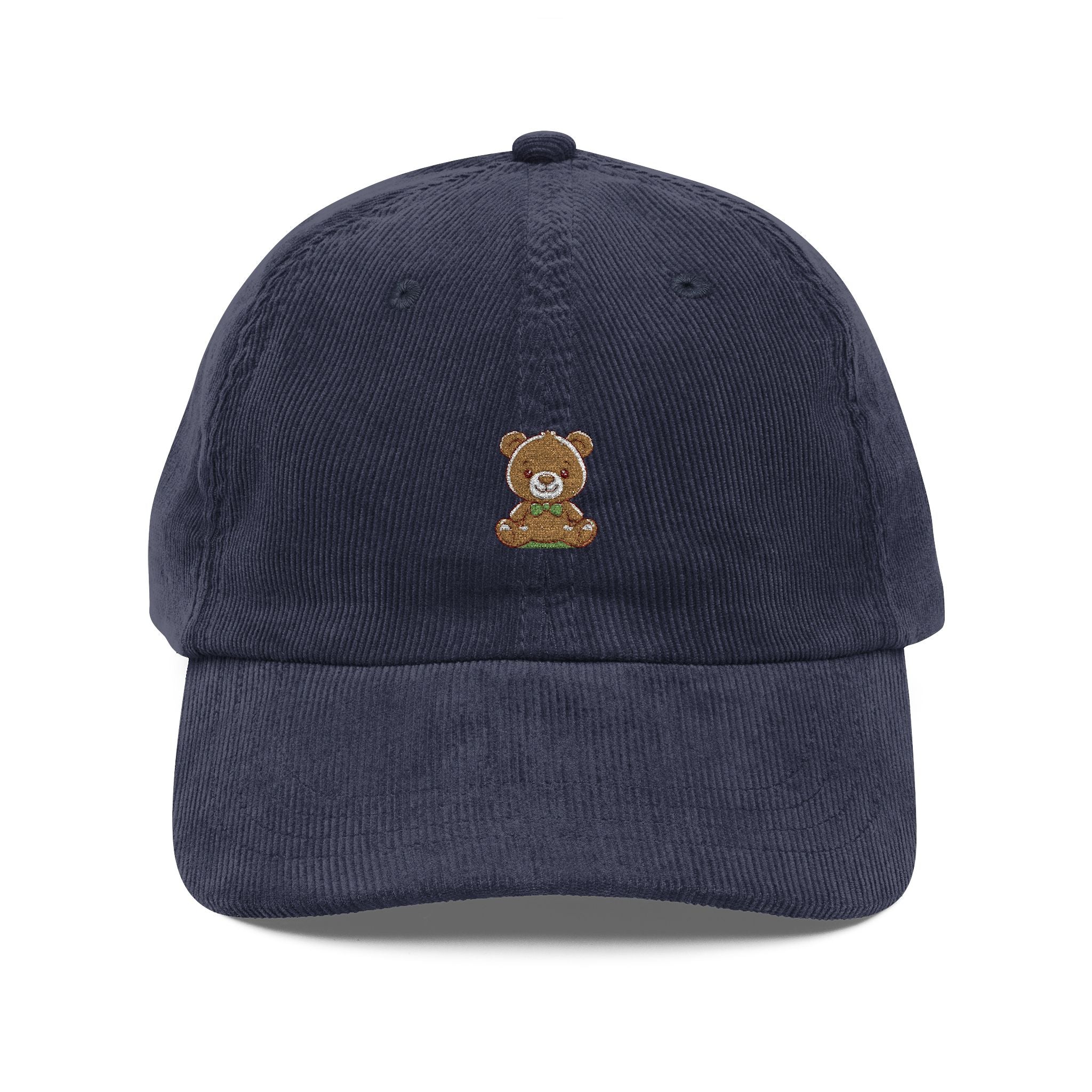 Happy Teddy Vintage Corduroy Cap (Embroidery)