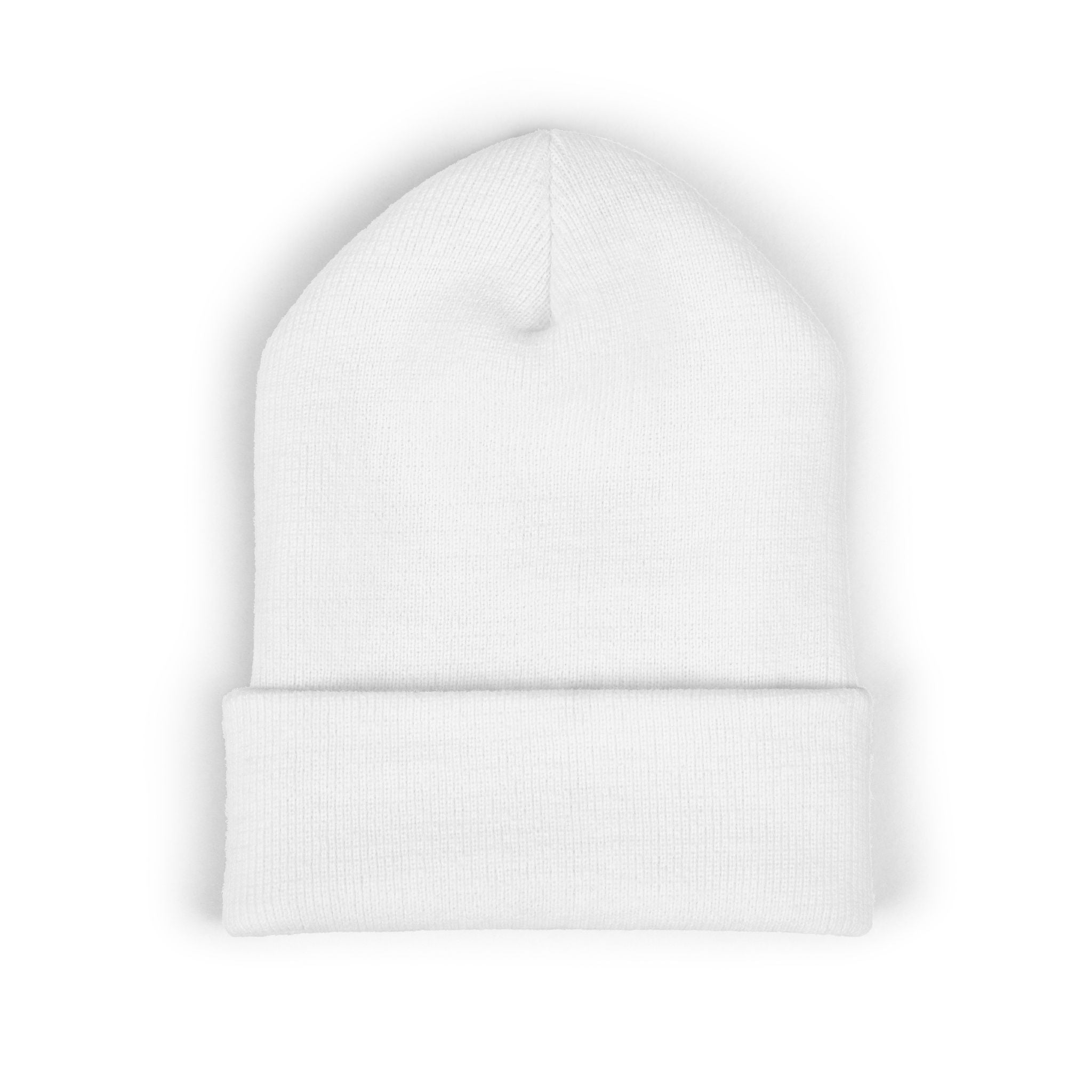 Happy Teddy Embroidered Cuffed Beanie — Cozy Cute Winter Hat