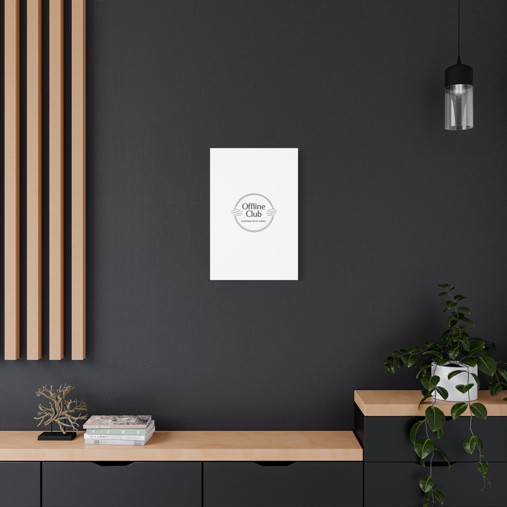 Offline Club Badge Canvas, Digital Detox emblem, log off, no notifications