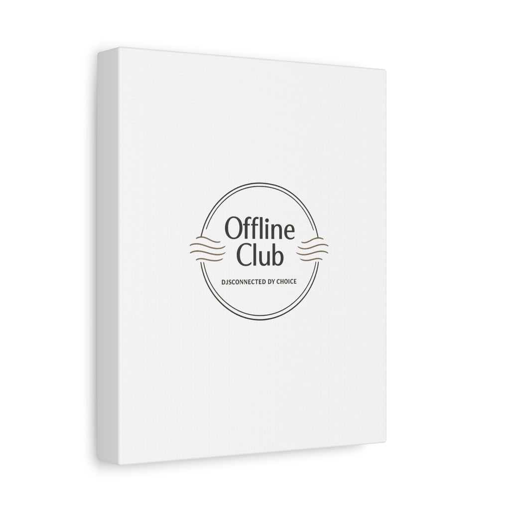 Offline Club Badge Canvas, Digital Detox emblem, log off, no notifications