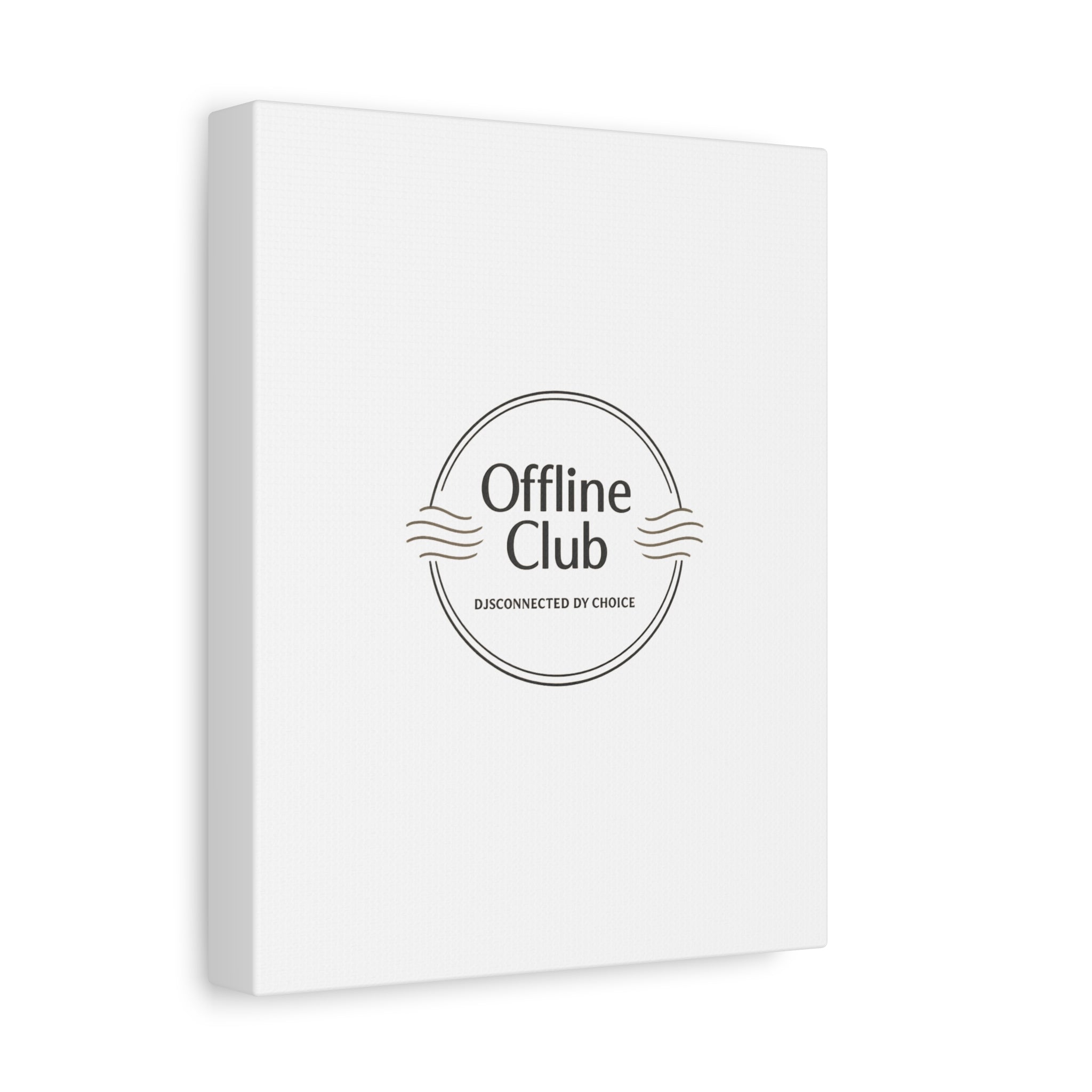Offline Club Badge Canvas, Digital Detox emblem, log off, no notifications