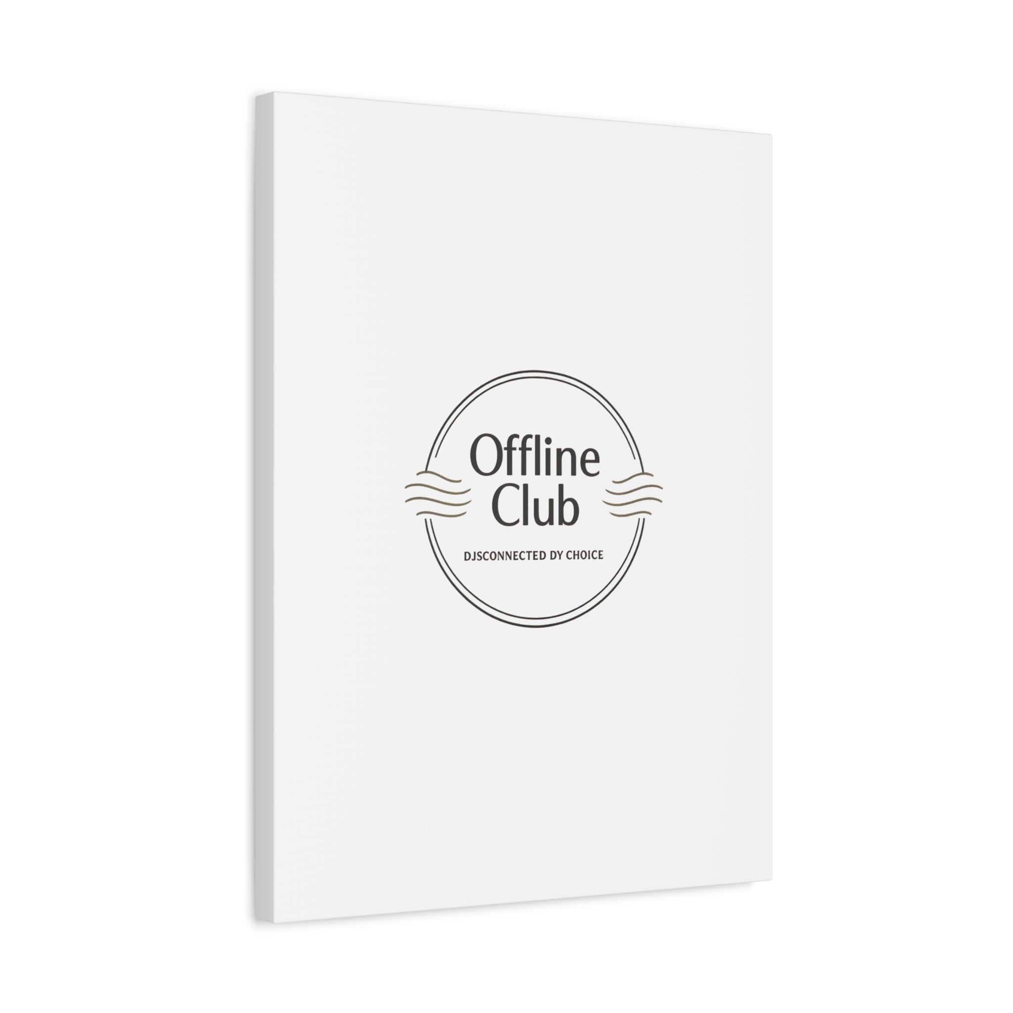 Offline Club Badge Canvas, Digital Detox emblem, log off, no notifications