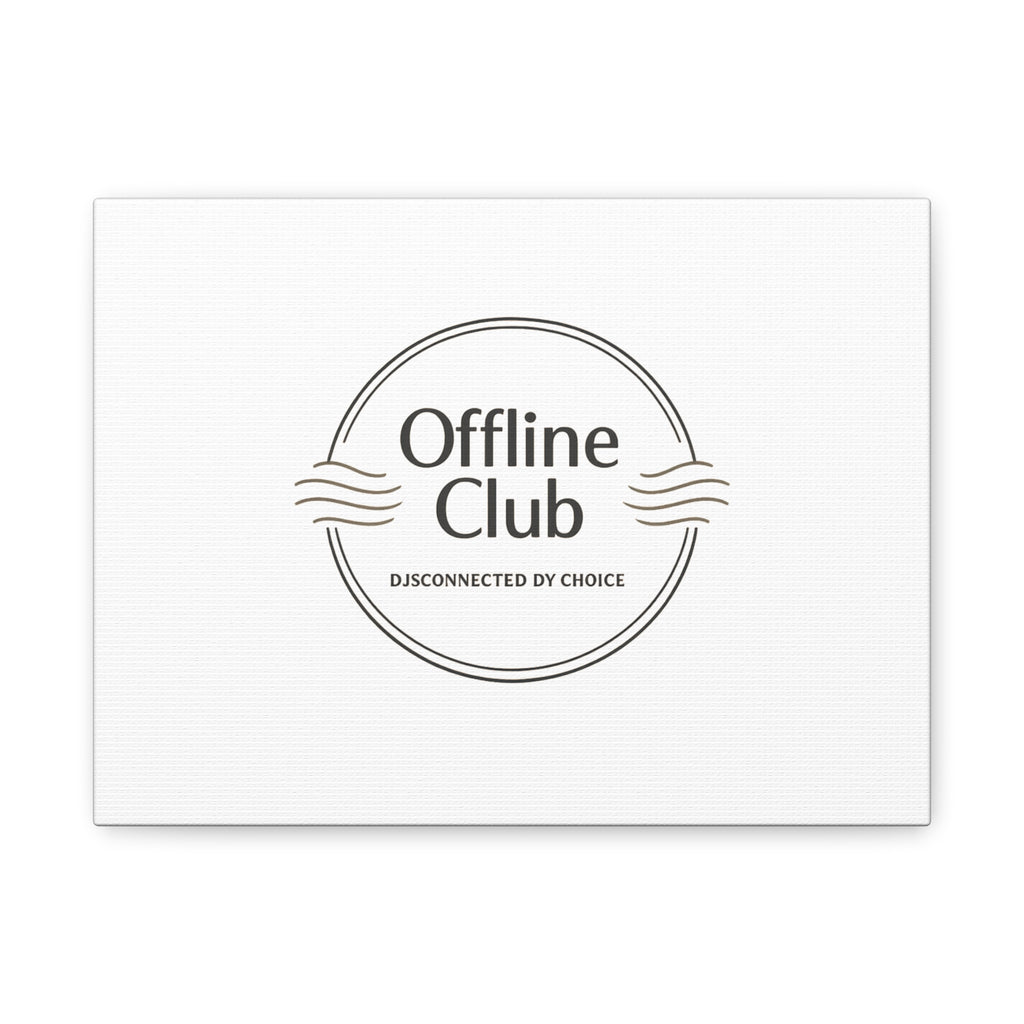 Offline Club Badge Canvas, Digital Detox emblem, log off, no notifications