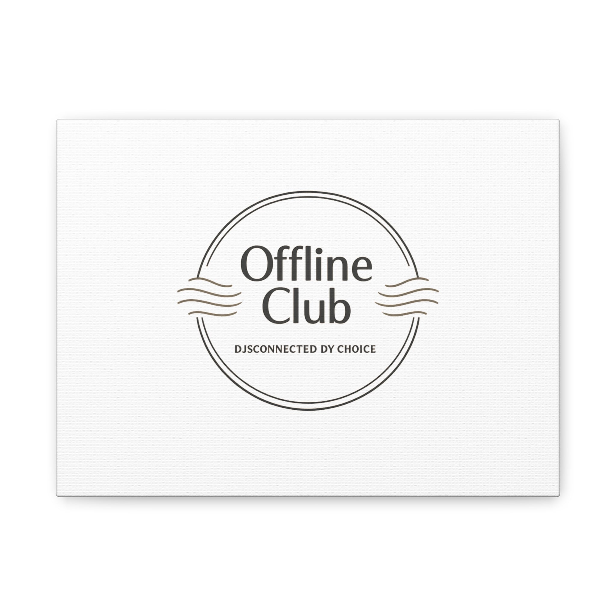 Offline Club Badge Canvas, Digital Detox emblem, log off, no notifications