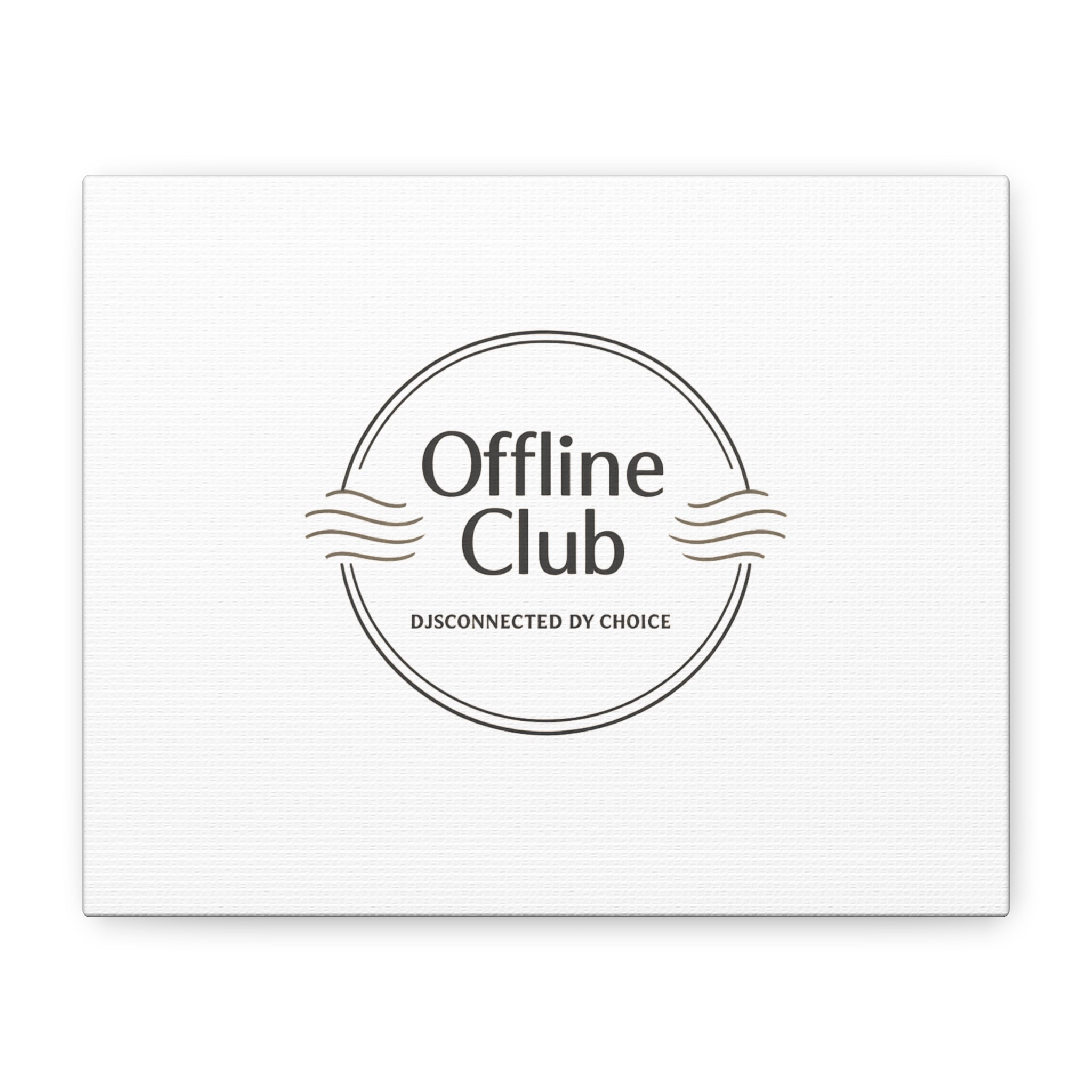 Offline Club Badge Canvas, Digital Detox emblem, log off, no notifications