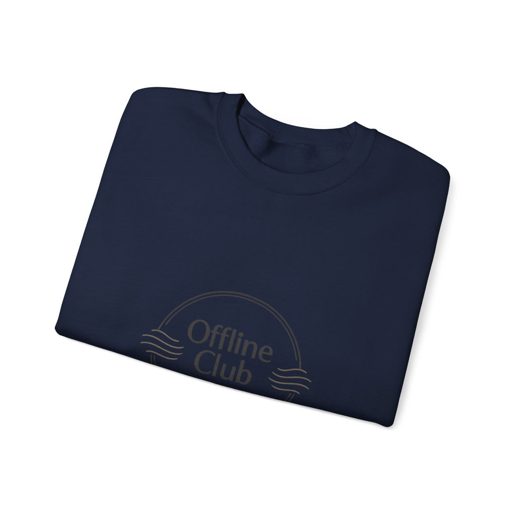 Offline Club badge Crewneck Sweatshirt | digital detox, log off