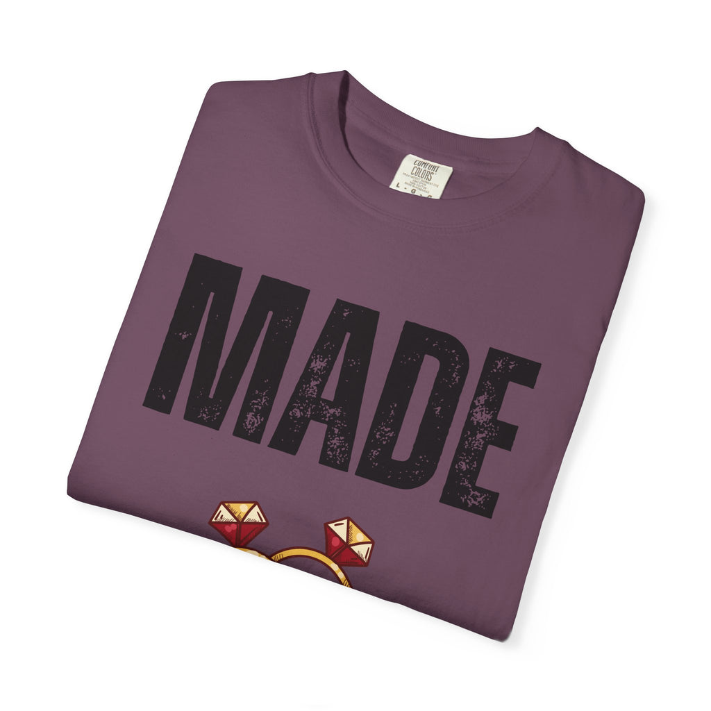 Made of Honor T‑Shirt — Maid of Honor Bridal Party Tee with Wedding Rings