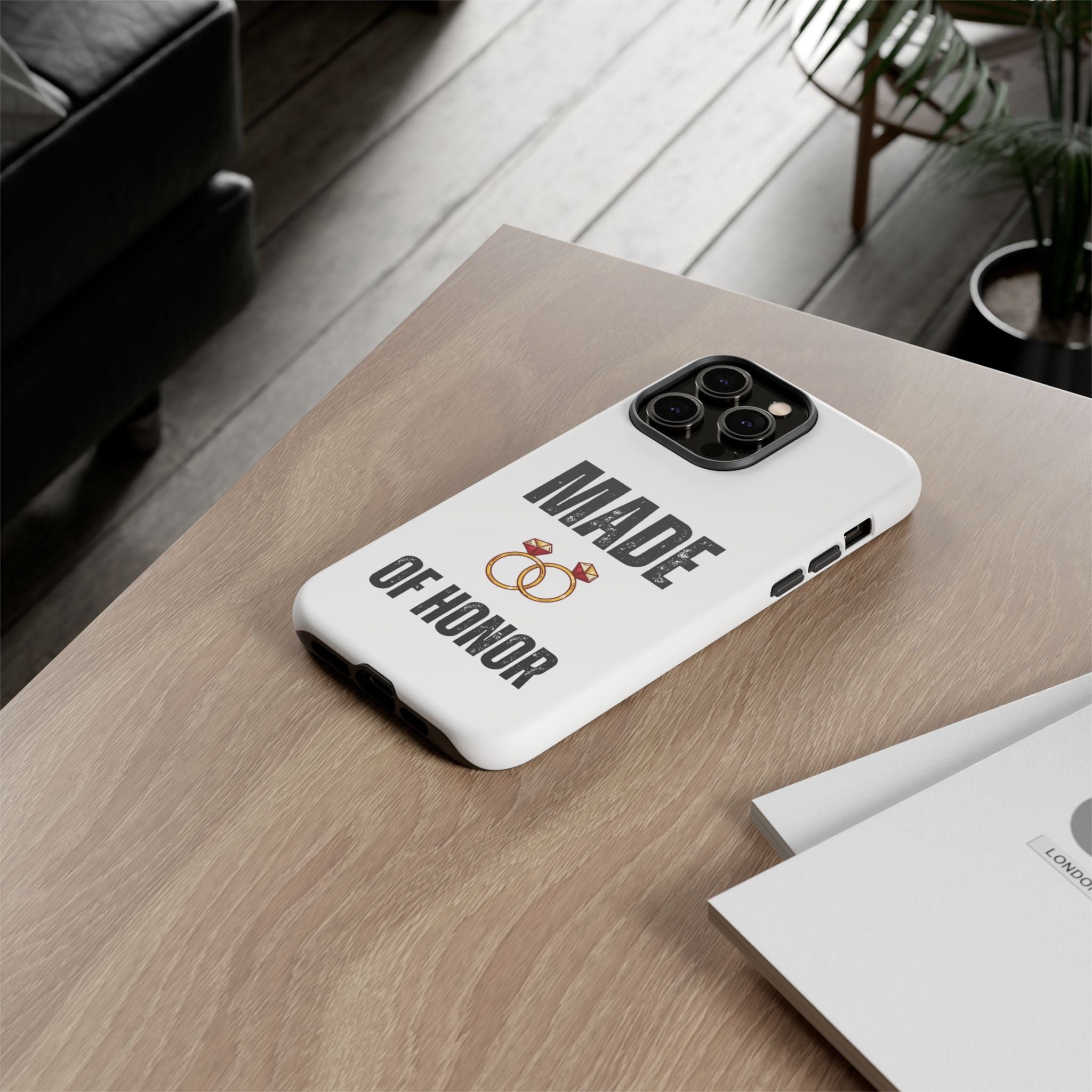 Phone Case — “Made of Honor” Bridal Wedding Ring Design