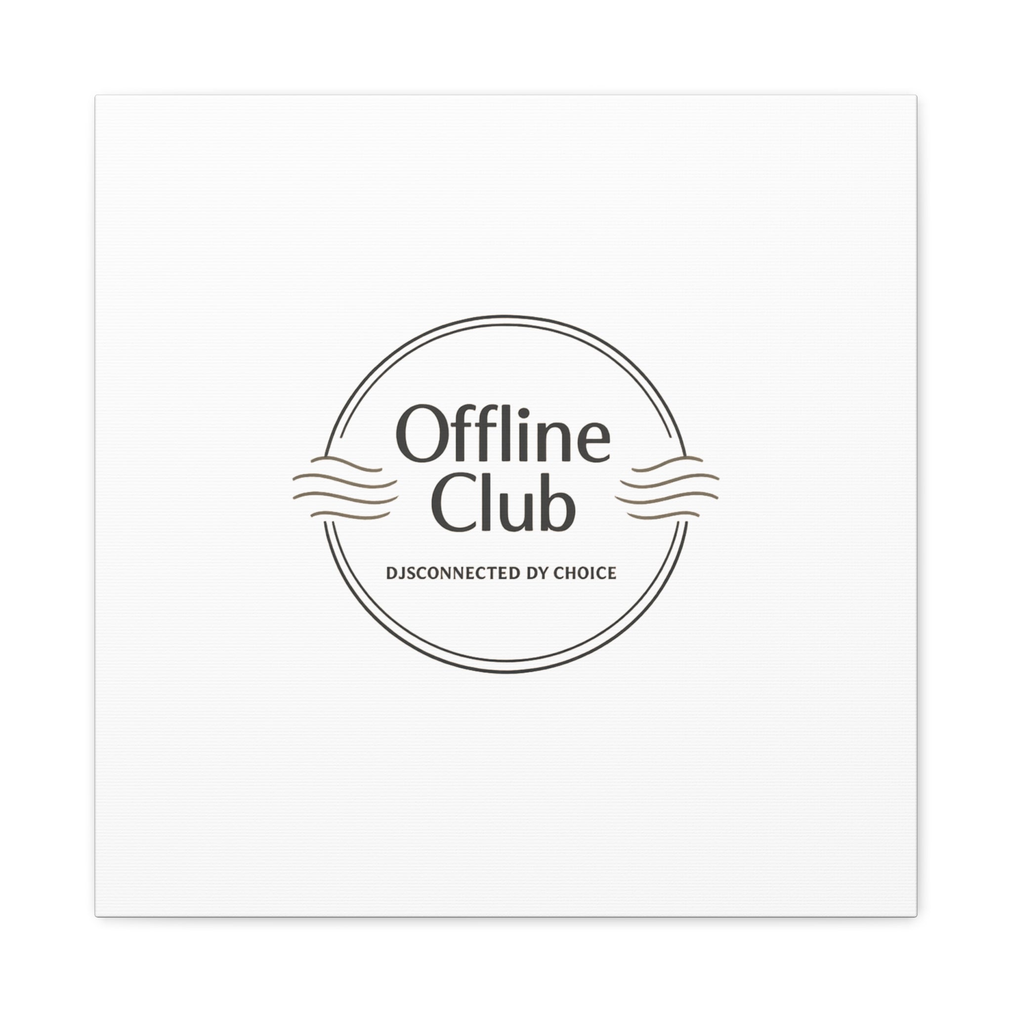 Offline Club Badge Canvas, Digital Detox emblem, log off, no notifications