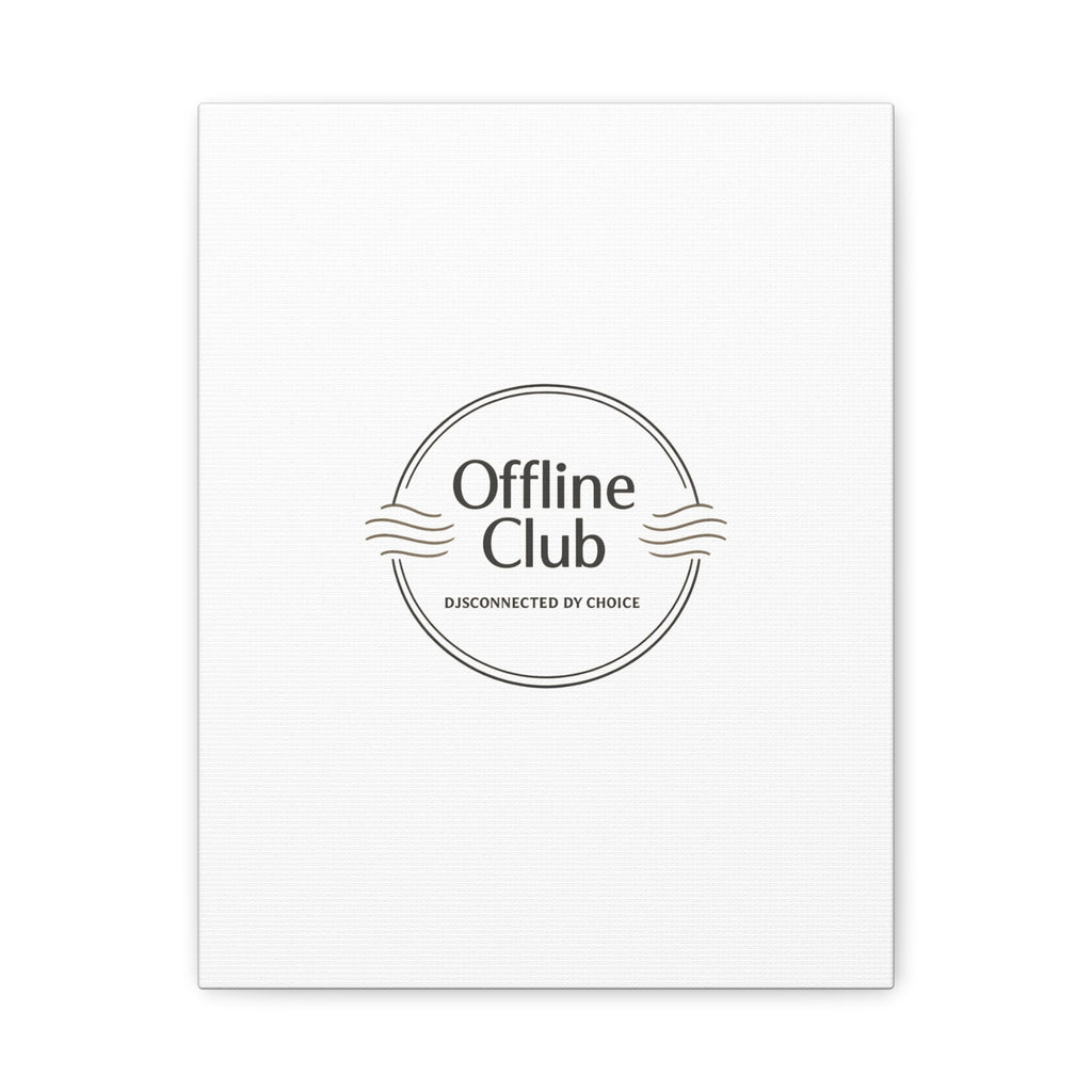 Offline Club Badge Canvas, Digital Detox emblem, log off, no notifications