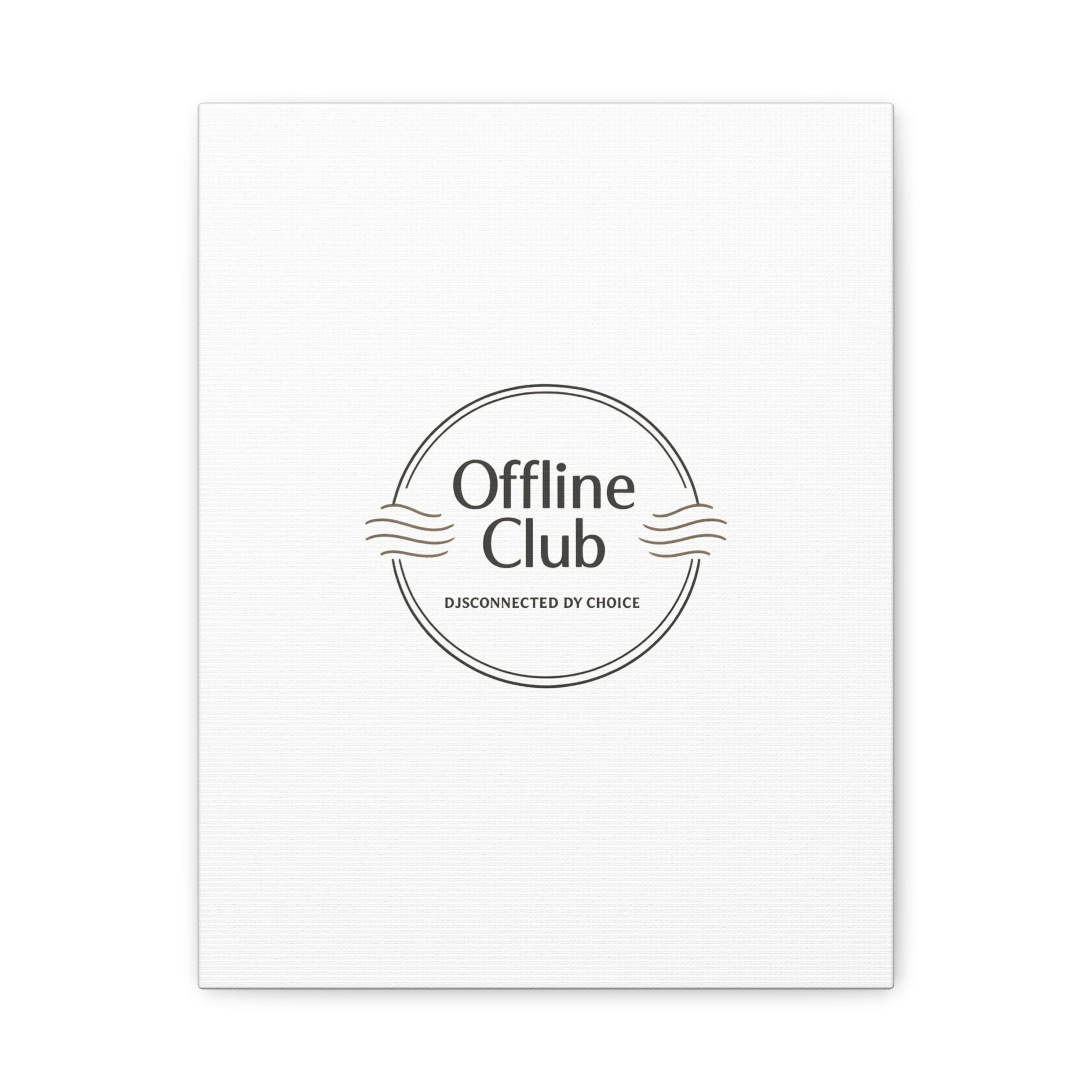 Offline Club Badge Canvas, Digital Detox emblem, log off, no notifications