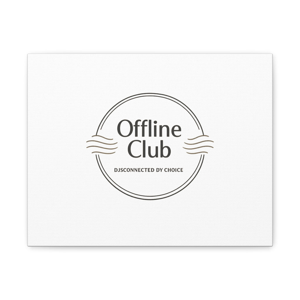 Offline Club Badge Canvas, Digital Detox emblem, log off, no notifications