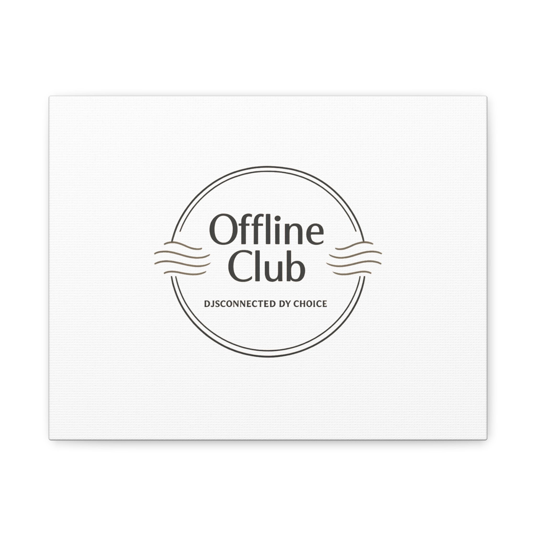 Offline Club Badge Canvas, Digital Detox emblem, log off, no notifications