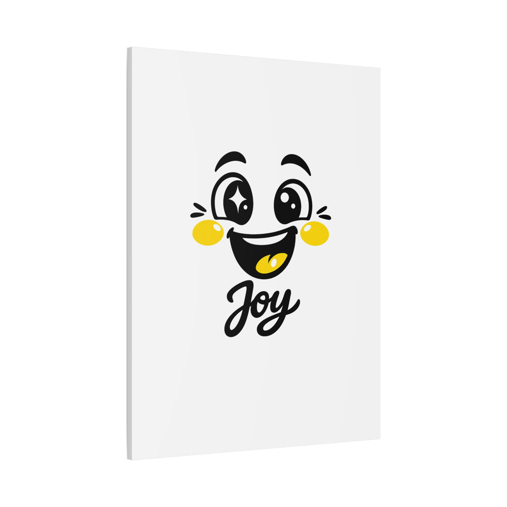 Joy Mood Face Canvas | kawaii minimal, thick outline emoji cartoon