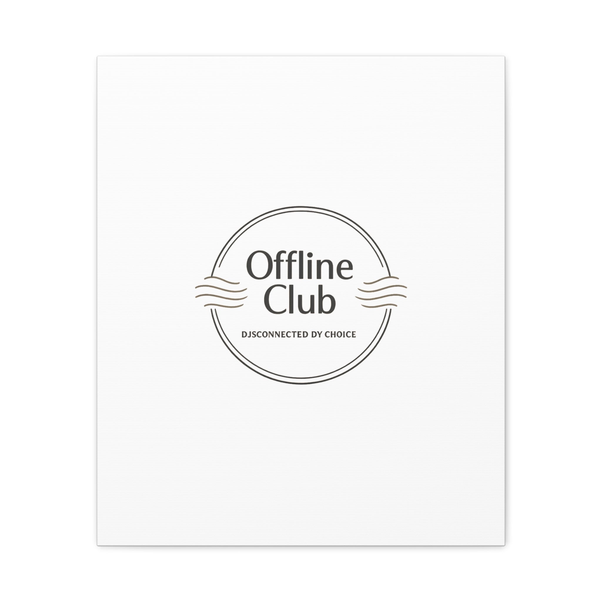 Offline Club Badge Canvas, Digital Detox emblem, log off, no notifications