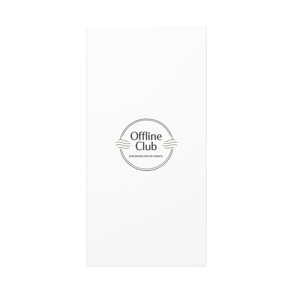 Offline Club Badge Canvas, Digital Detox emblem, log off, no notifications