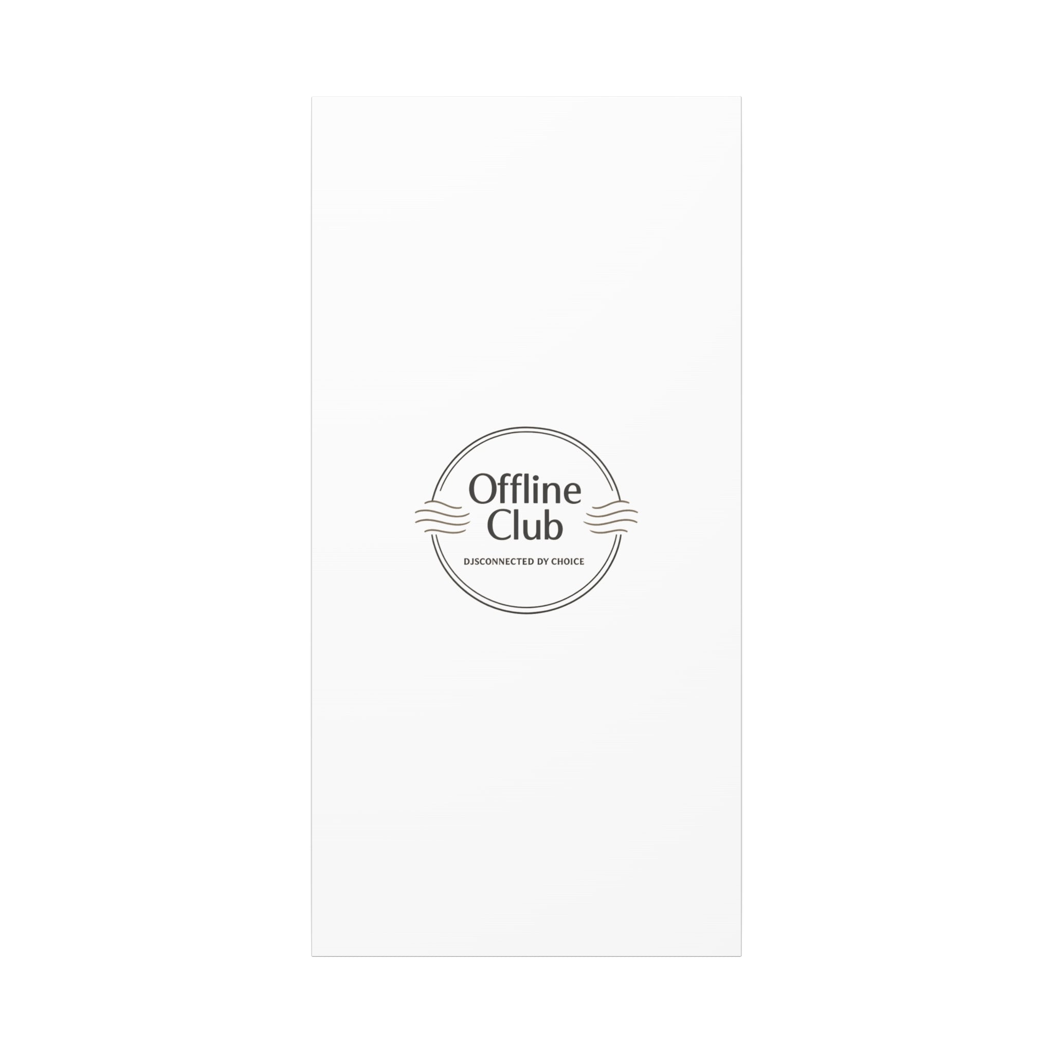 Offline Club Badge Canvas, Digital Detox emblem, log off, no notifications