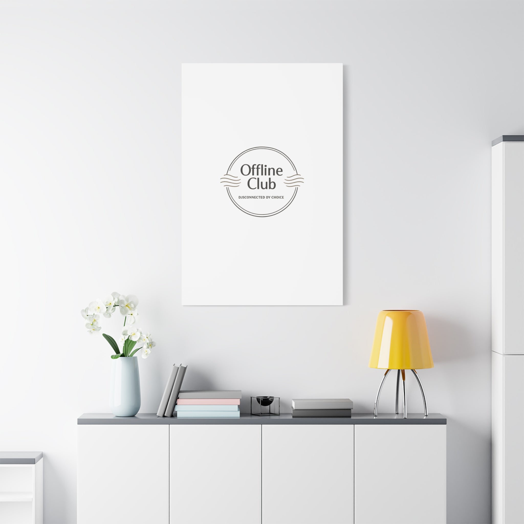 Offline Club Badge Canvas, Digital Detox emblem, log off, no notifications