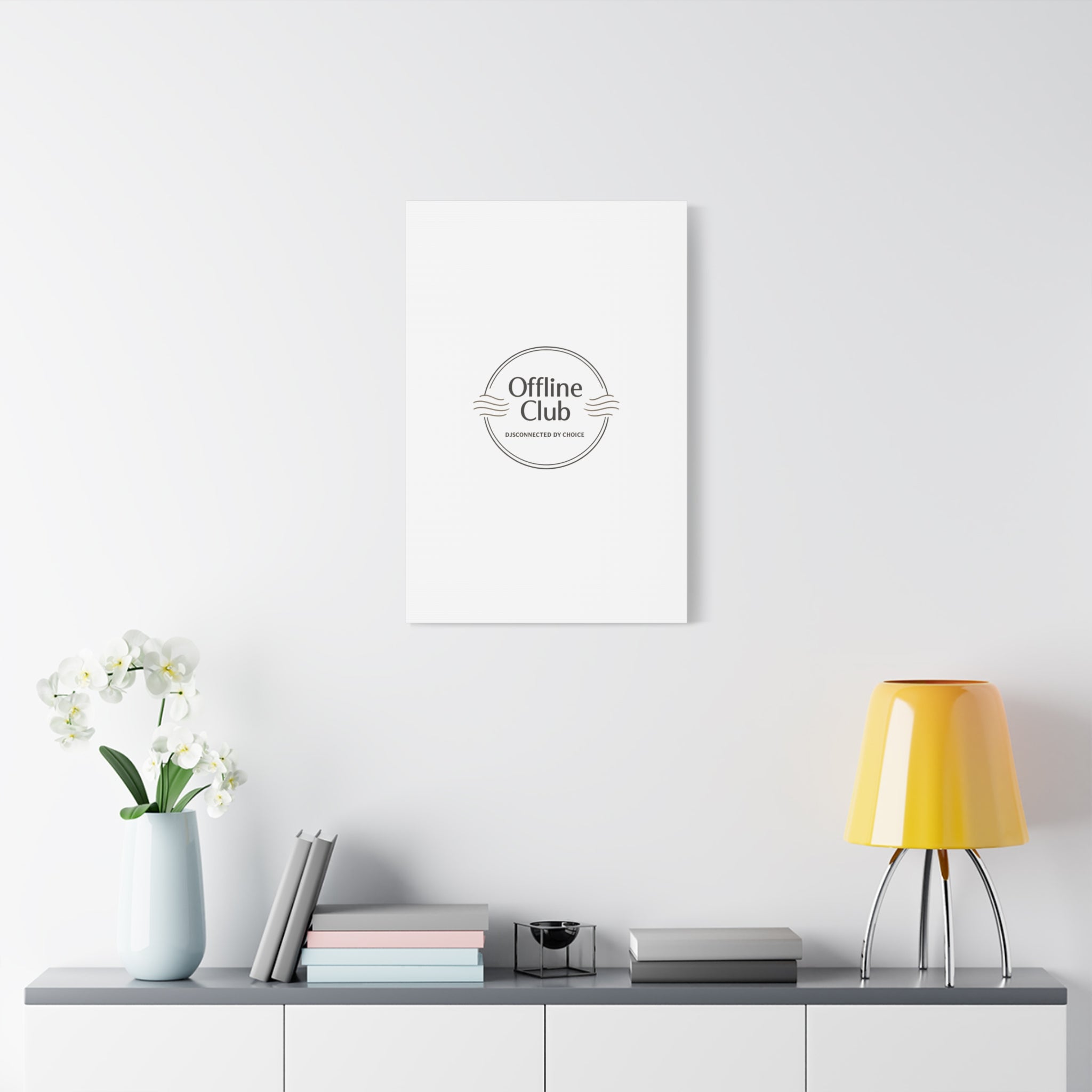Offline Club Badge Canvas, Digital Detox emblem, log off, no notifications