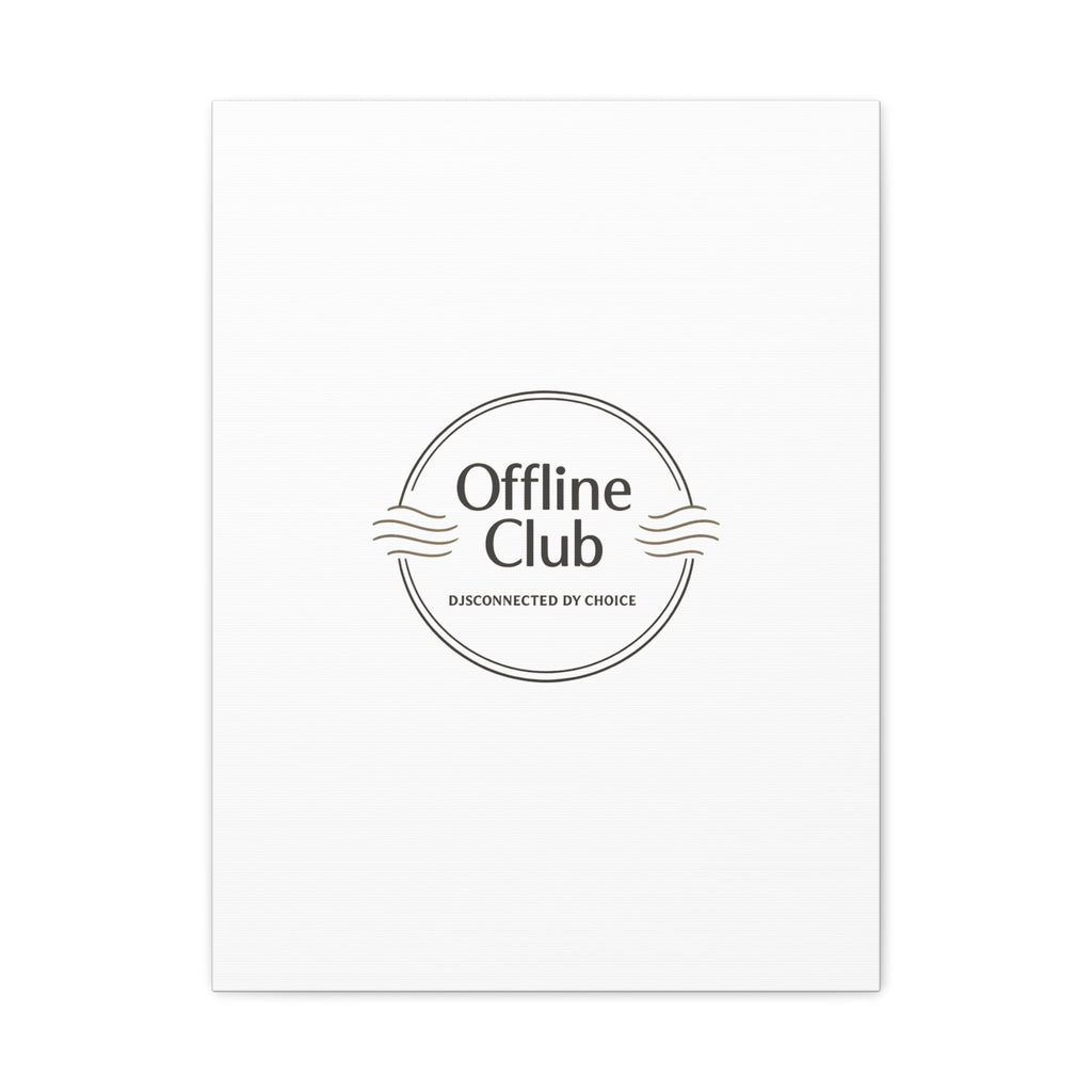 Offline Club Badge Canvas, Digital Detox emblem, log off, no notifications