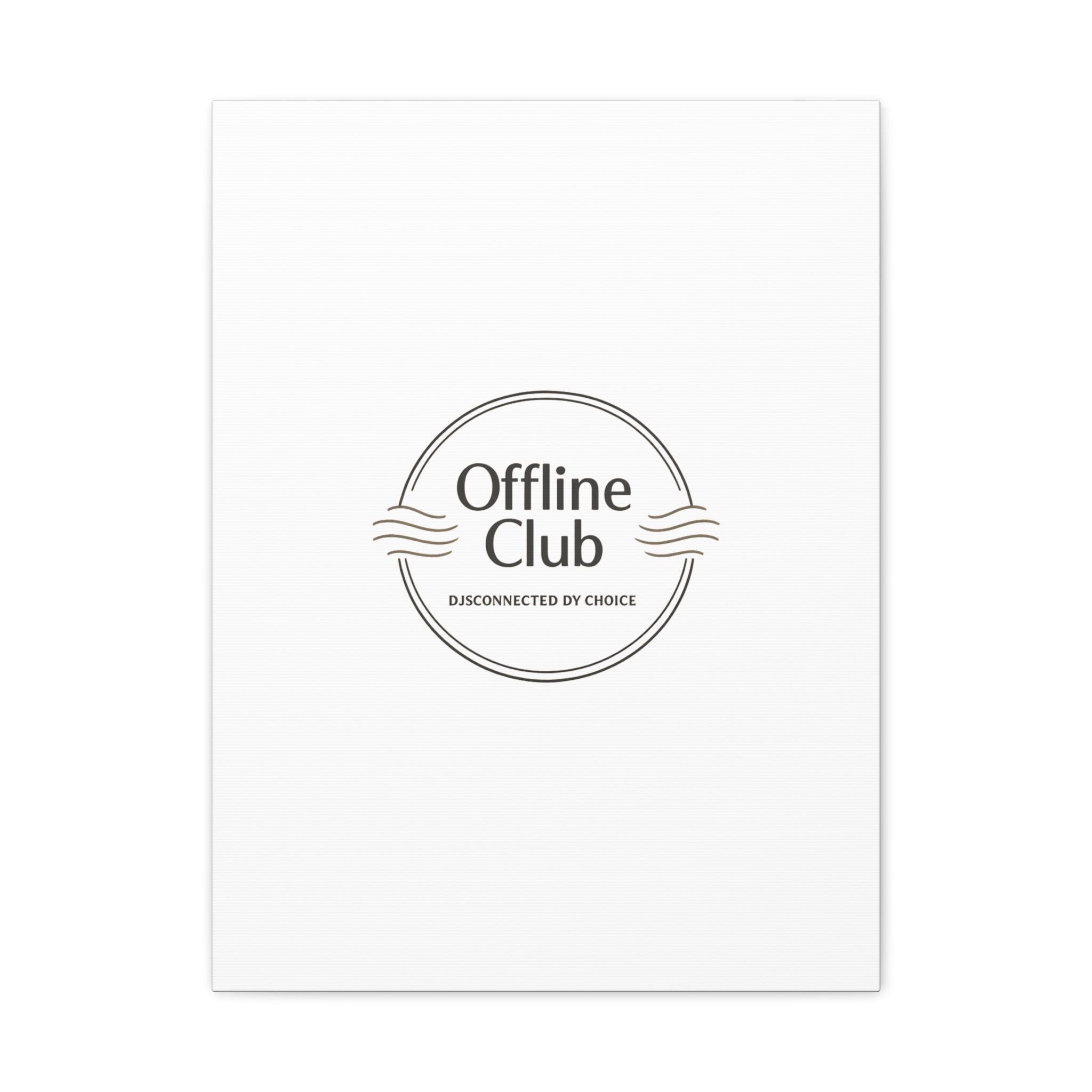 Offline Club Badge Canvas, Digital Detox emblem, log off, no notifications