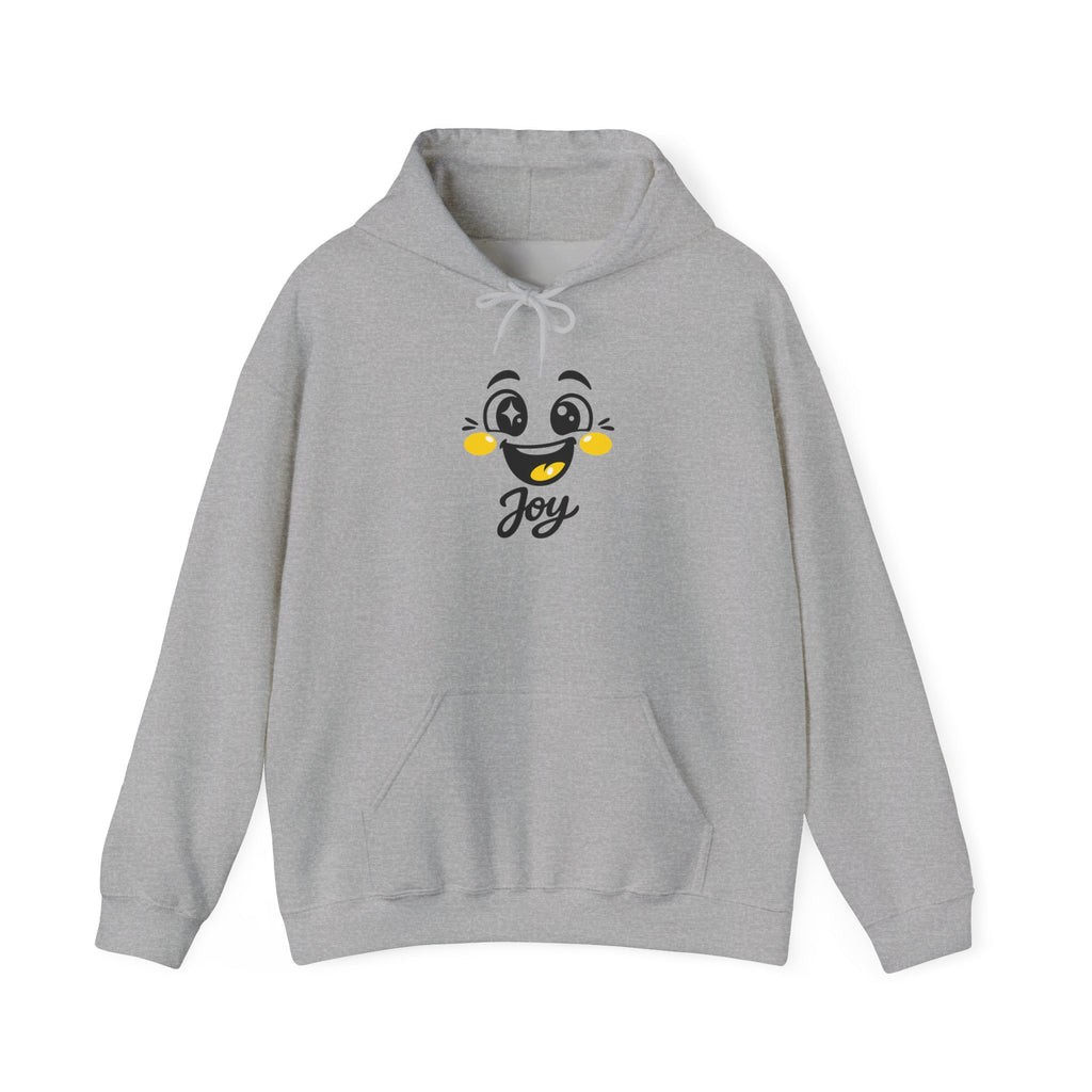 Joy Mood Face Hoodie | bold cartoon, kawaii minimal, thick outline