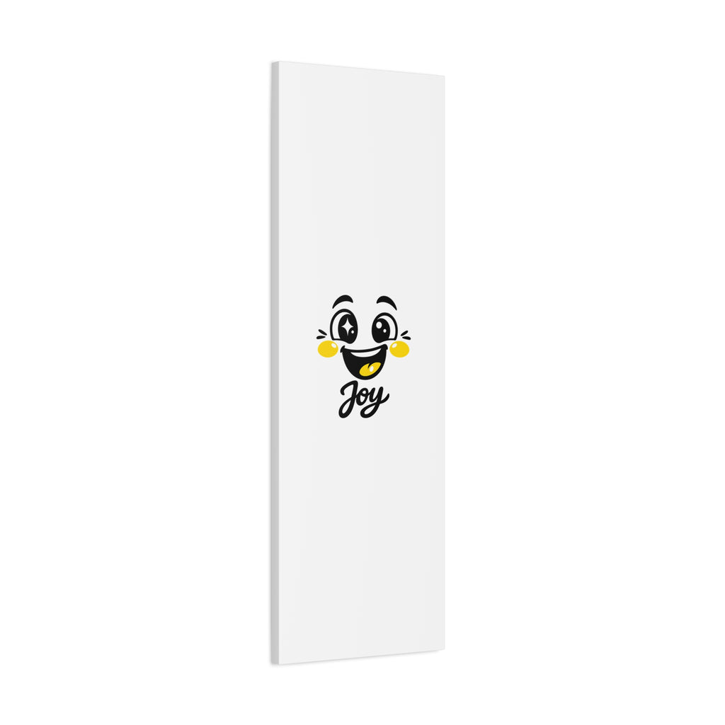 Joy Mood Face Canvas | kawaii minimal, thick outline emoji cartoon