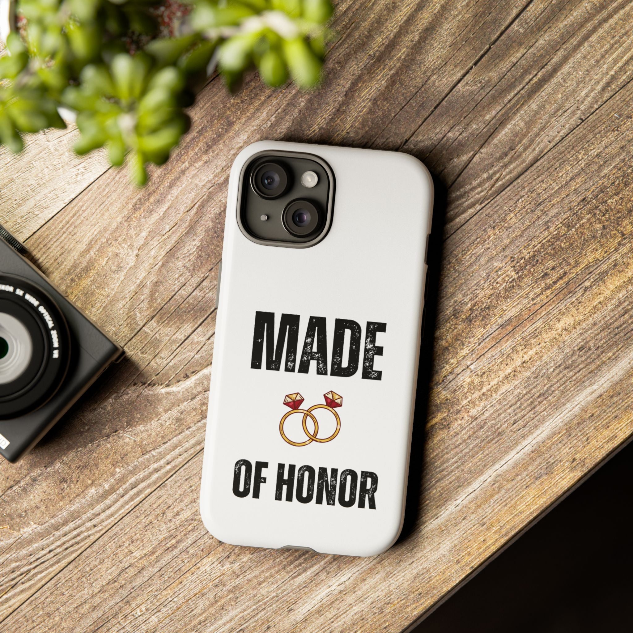 Phone Case — “Made of Honor” Bridal Wedding Ring Design