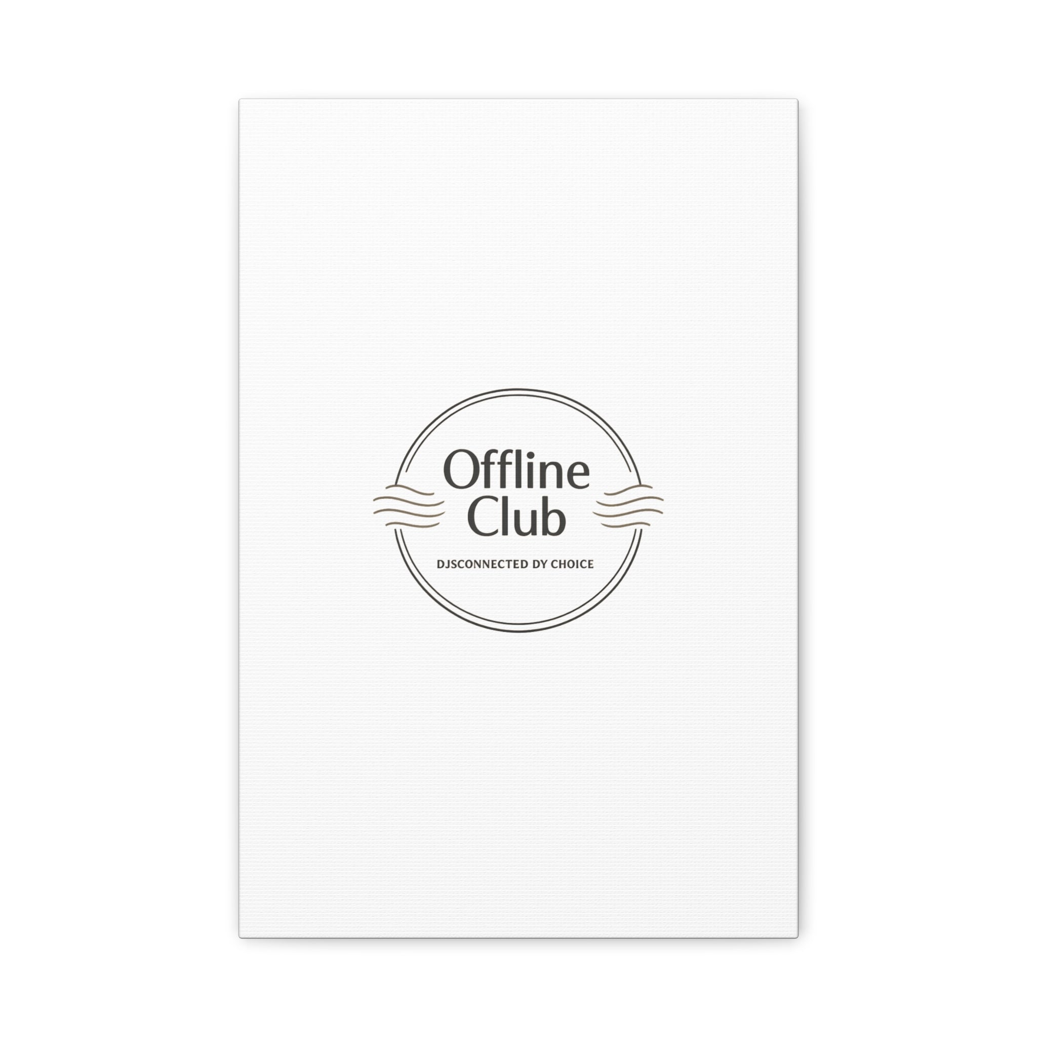 Offline Club Badge Canvas, Digital Detox emblem, log off, no notifications