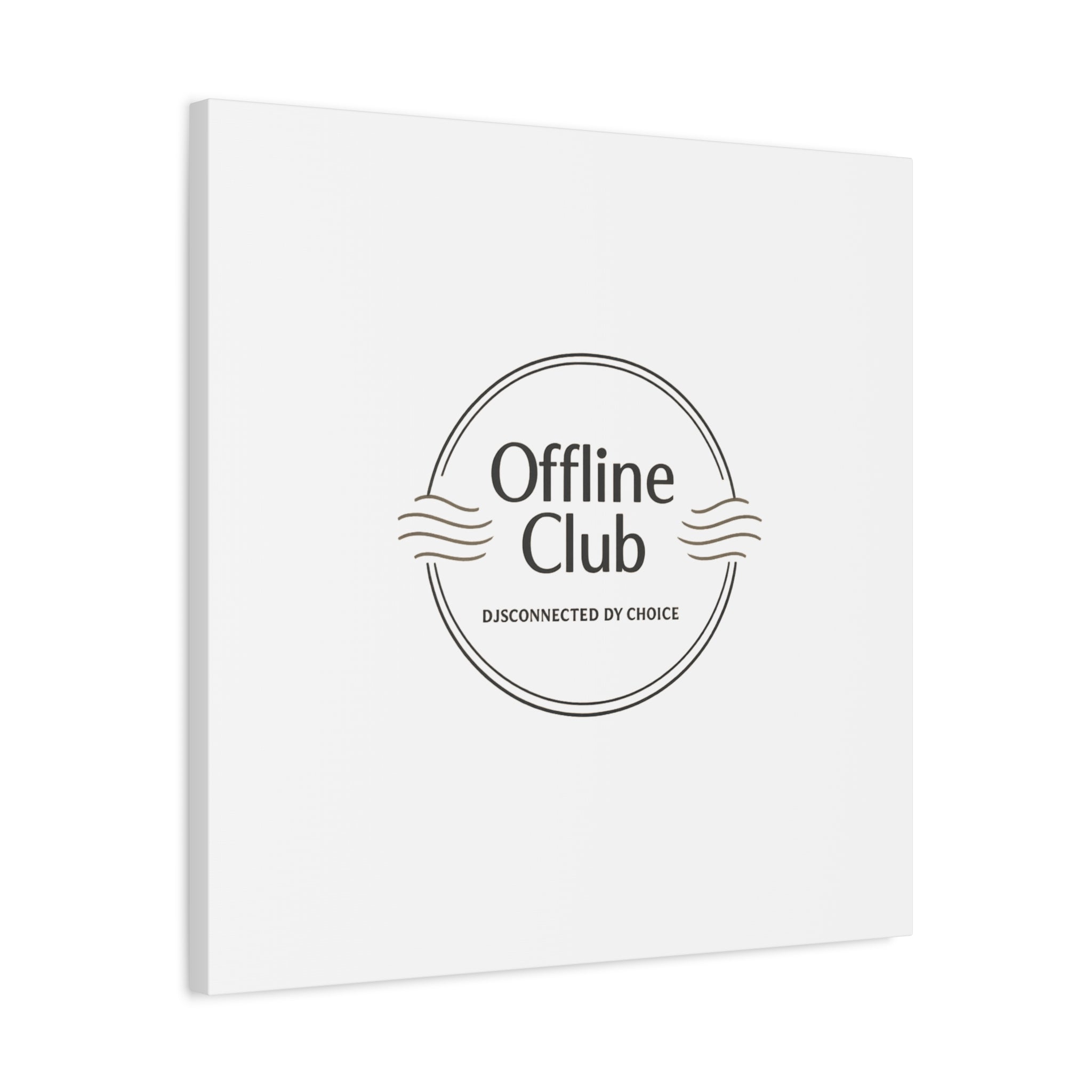 Offline Club Badge Canvas, Digital Detox emblem, log off, no notifications